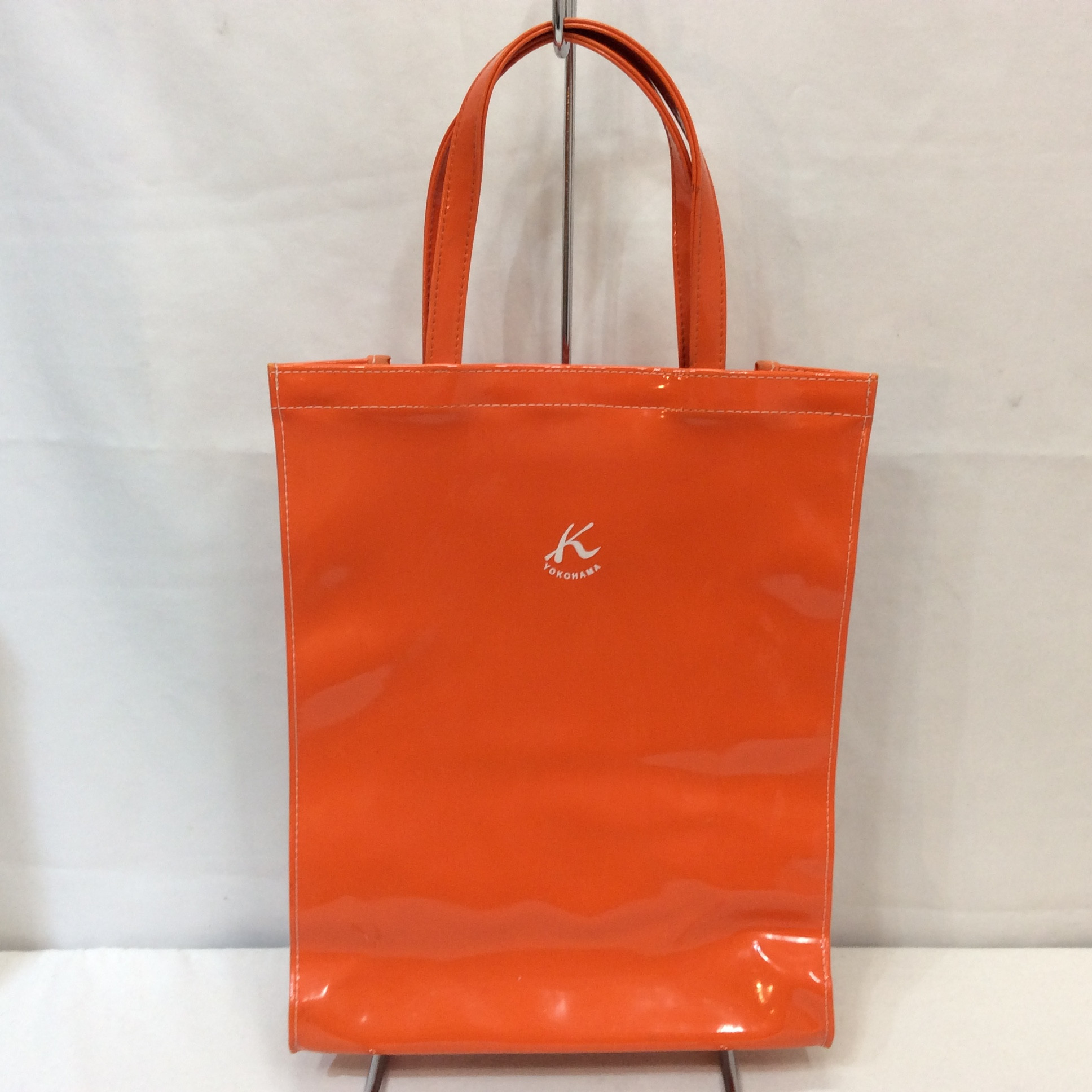 キタムラ ショッピングバッグ オレンジ ビニールコーティング