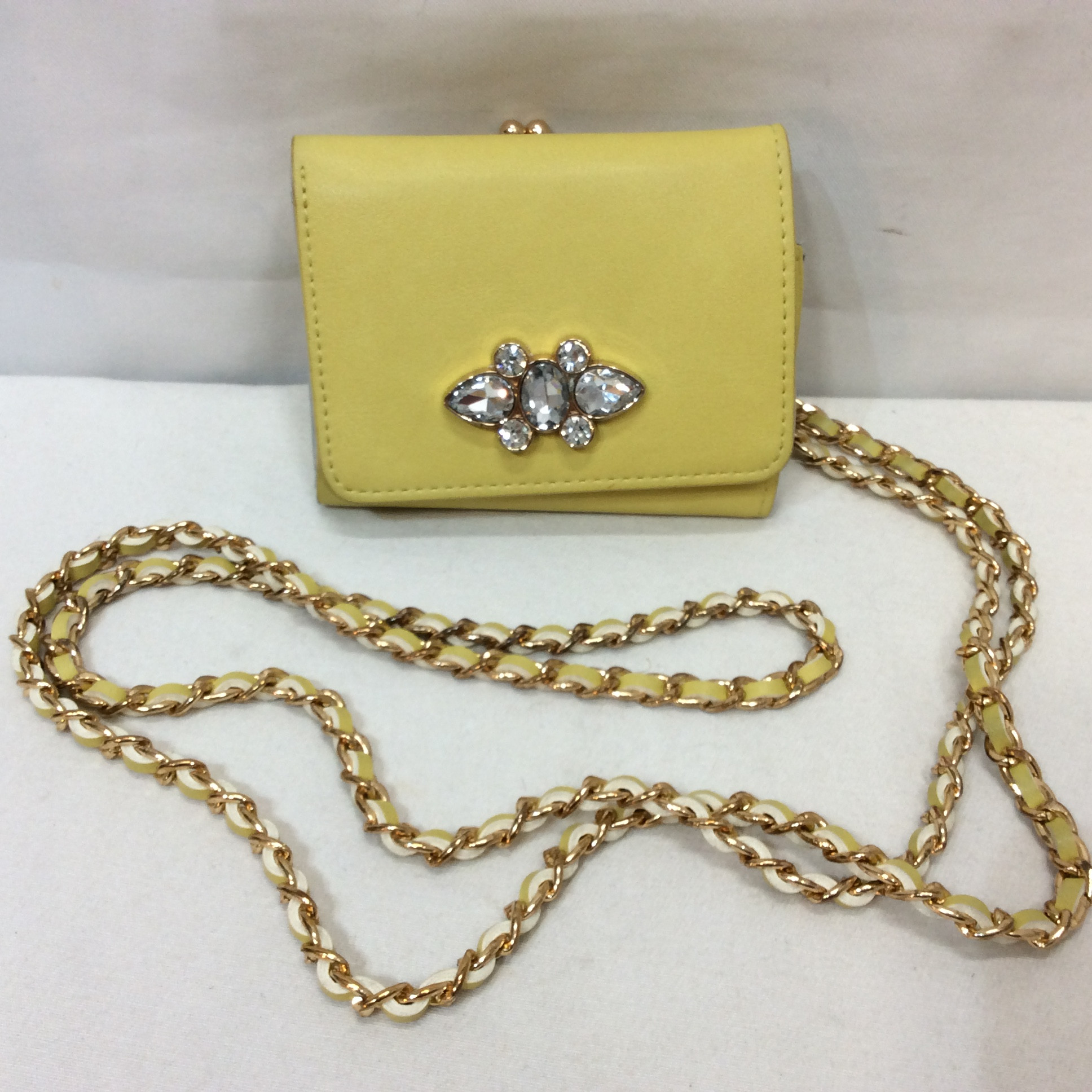 チェーンショルダーミニウォレット イエロー