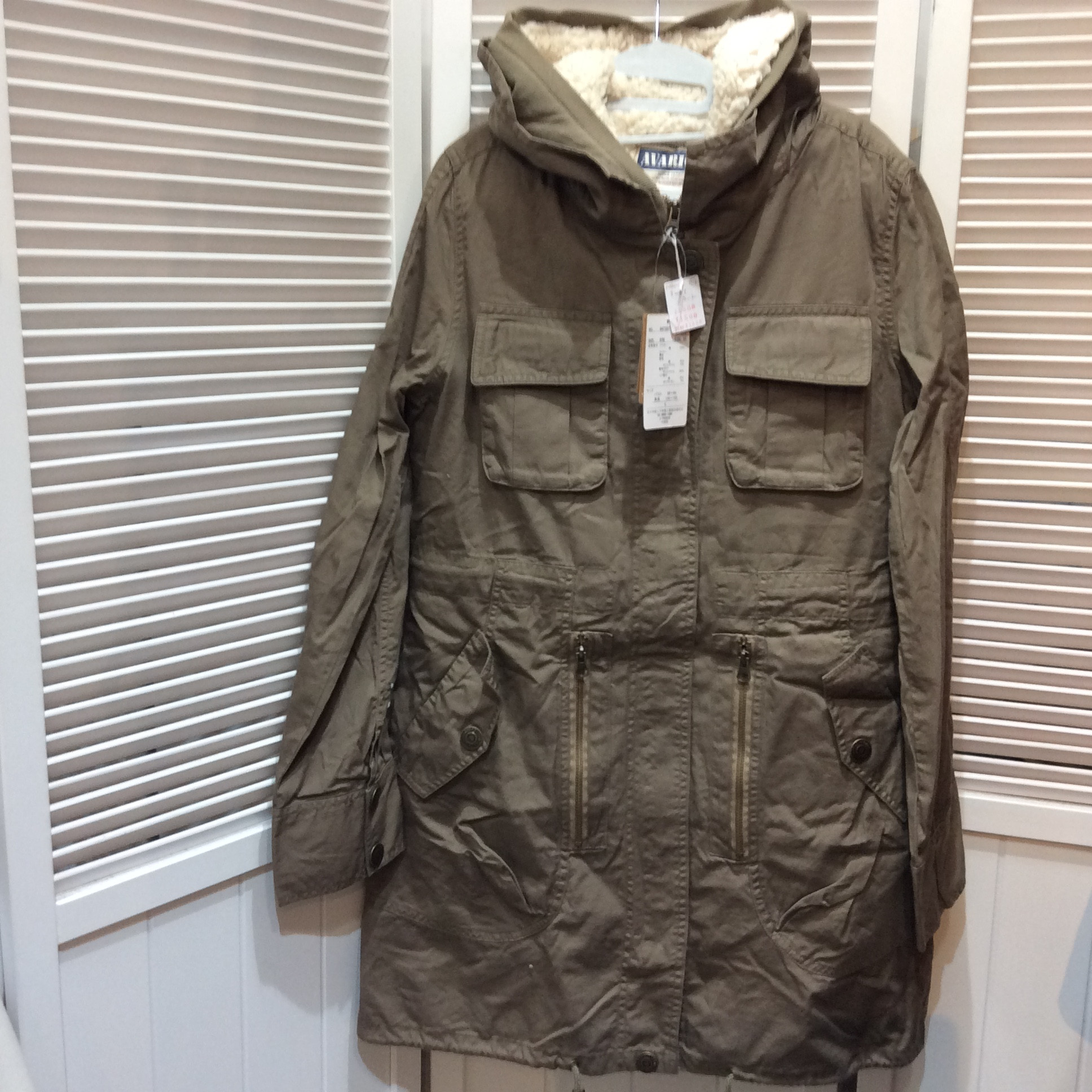 未使用 3WAYフード付きコート  Lサイズ  カーキ