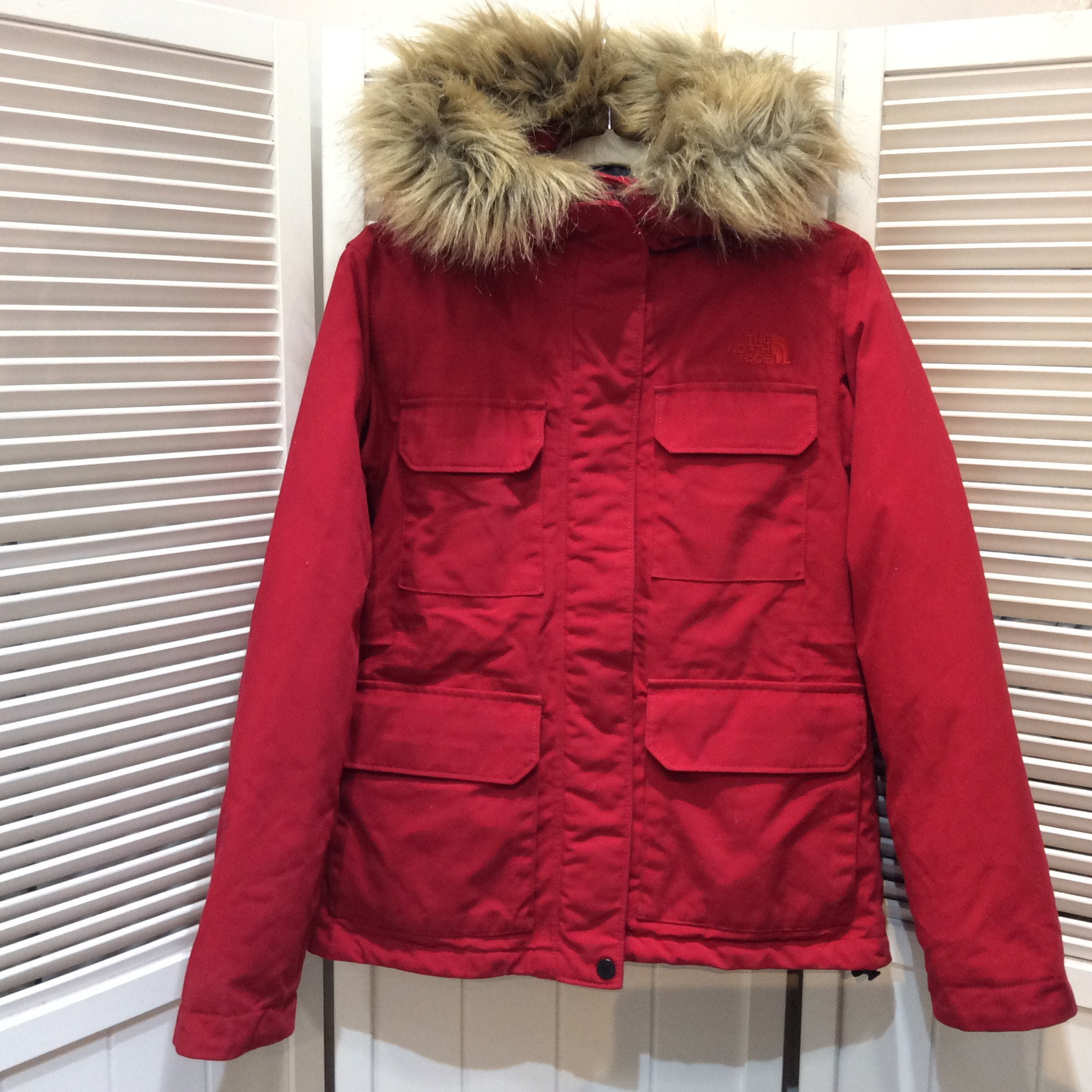 THE NORTH FACE ファー付きダウンジャケット Mサイズ レッド