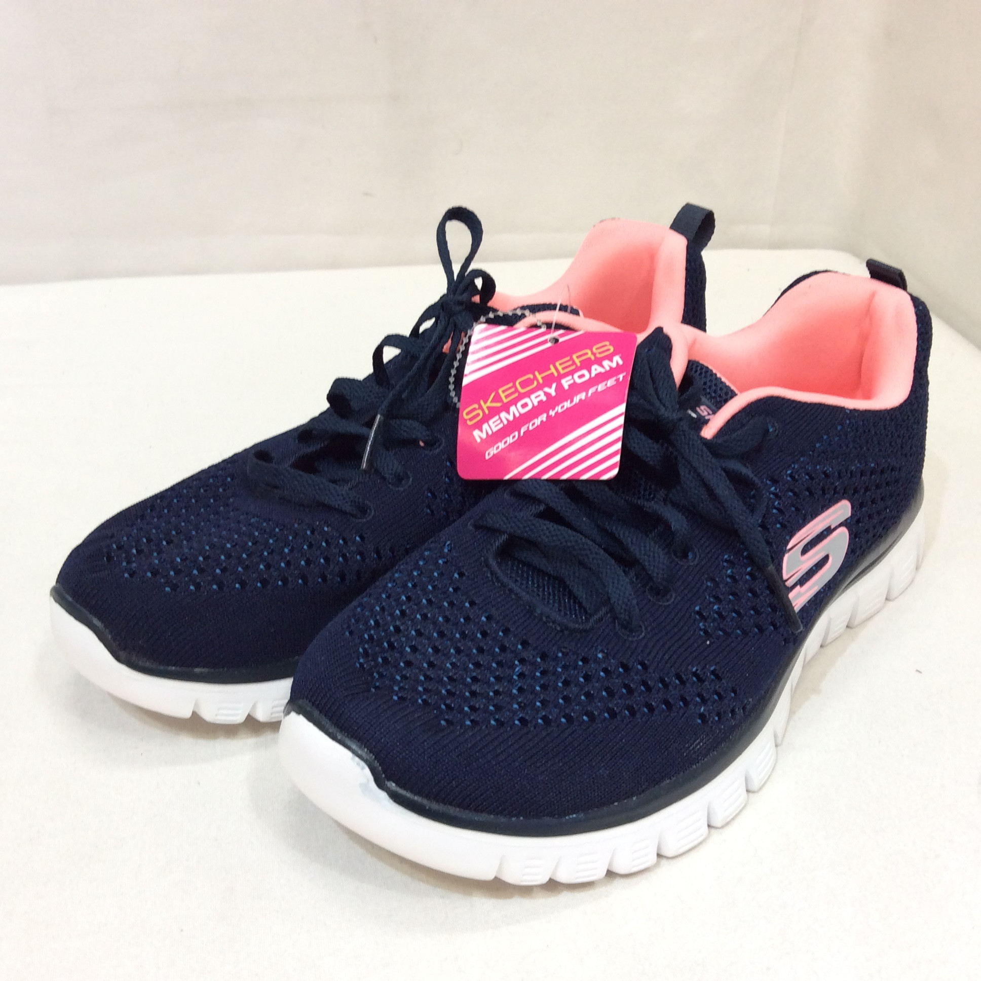 未使用 スケッチャーズ スニーカー 25cm ネイビー