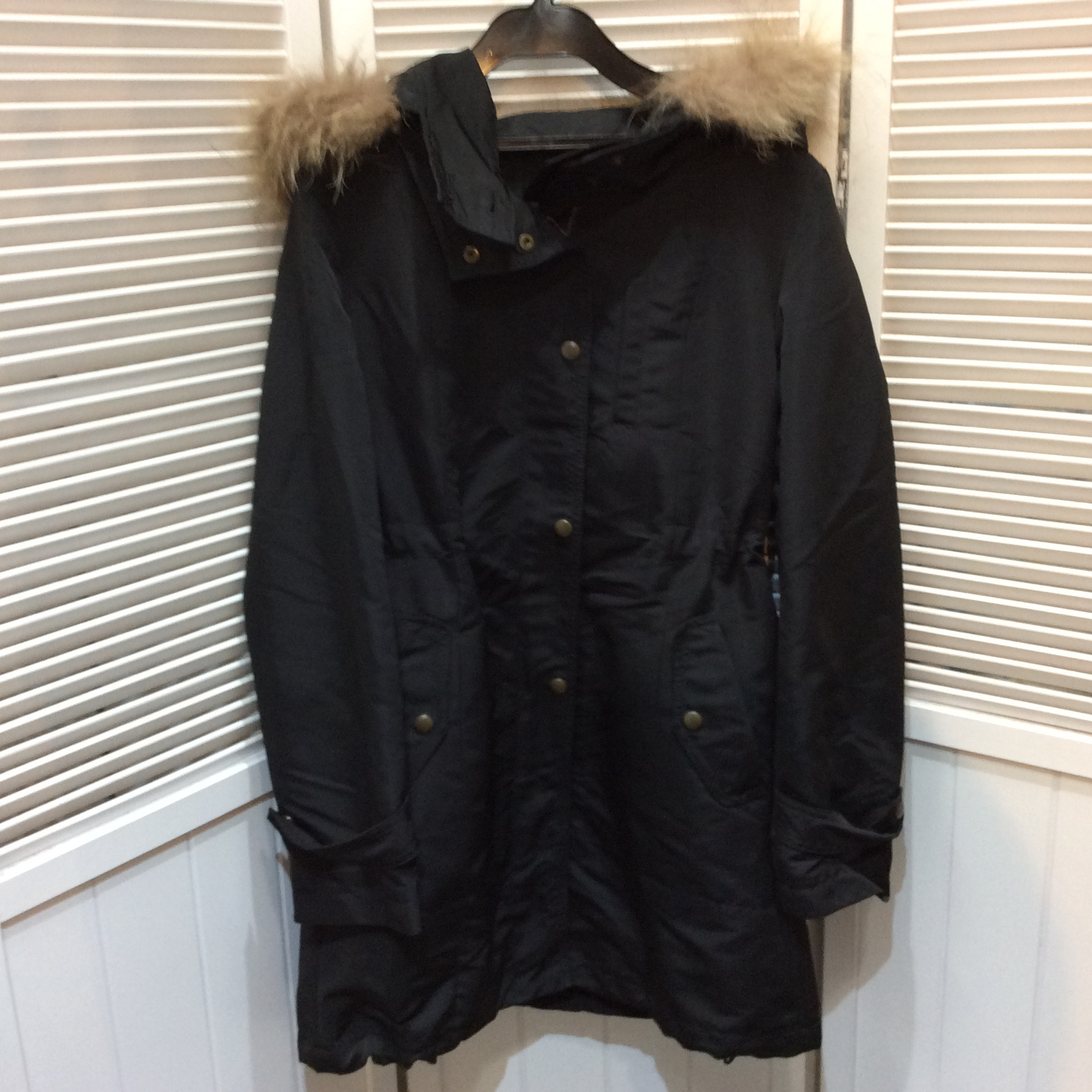 MK ミッシェルクラン ライナー付きナイロンコート 38 ブラック