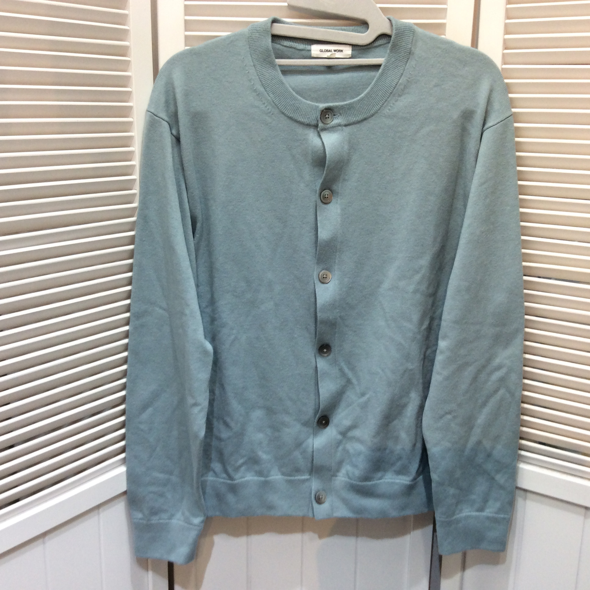 GLOBAL WORK カーディガン Mサイズ 水色 オーバーサイズ 