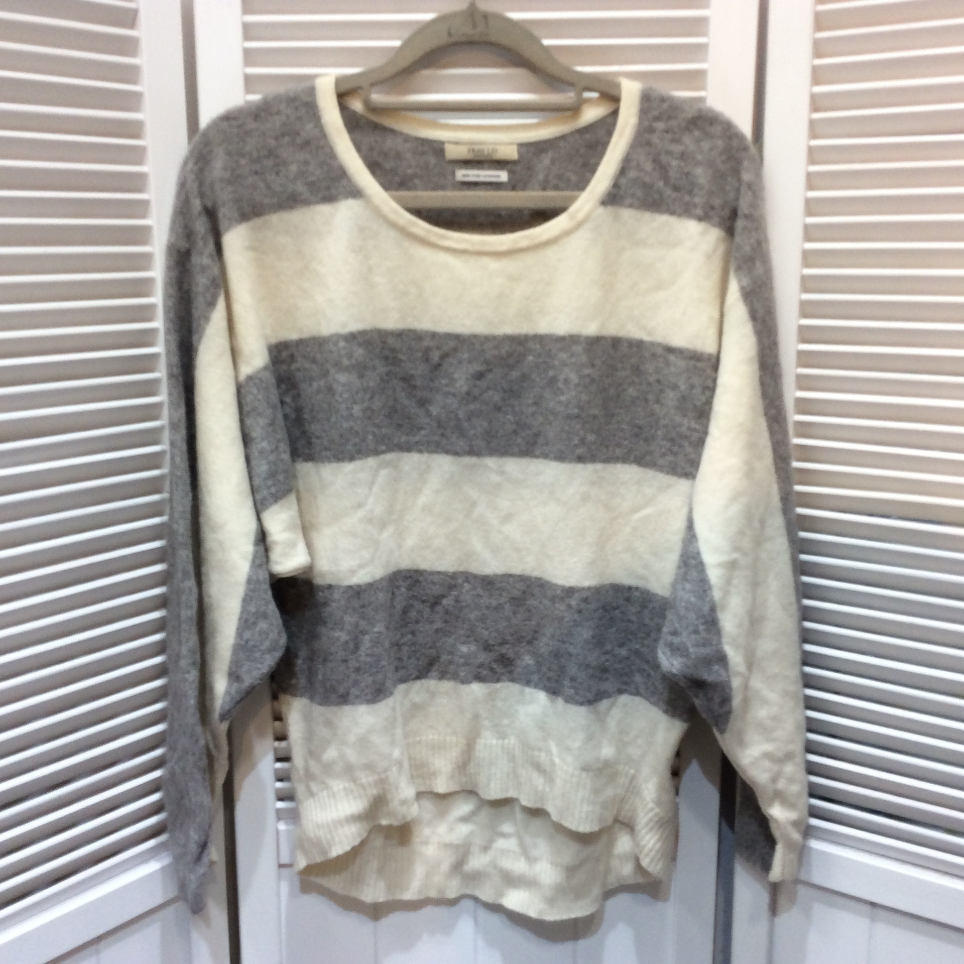 FRAY I.D カシミヤセーター F ホワイト×グレー