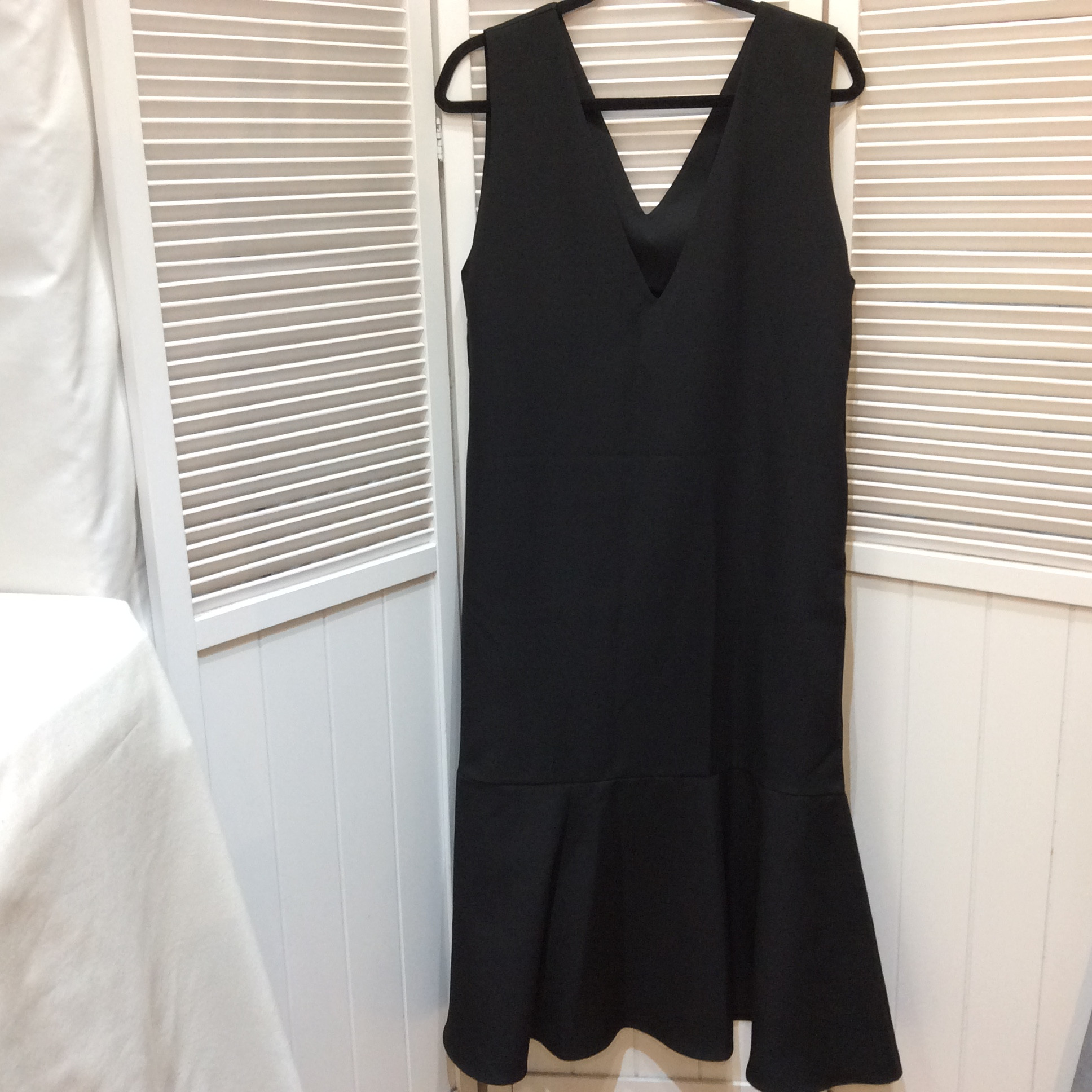 ロングジャンパースカート Lサイズ 黒