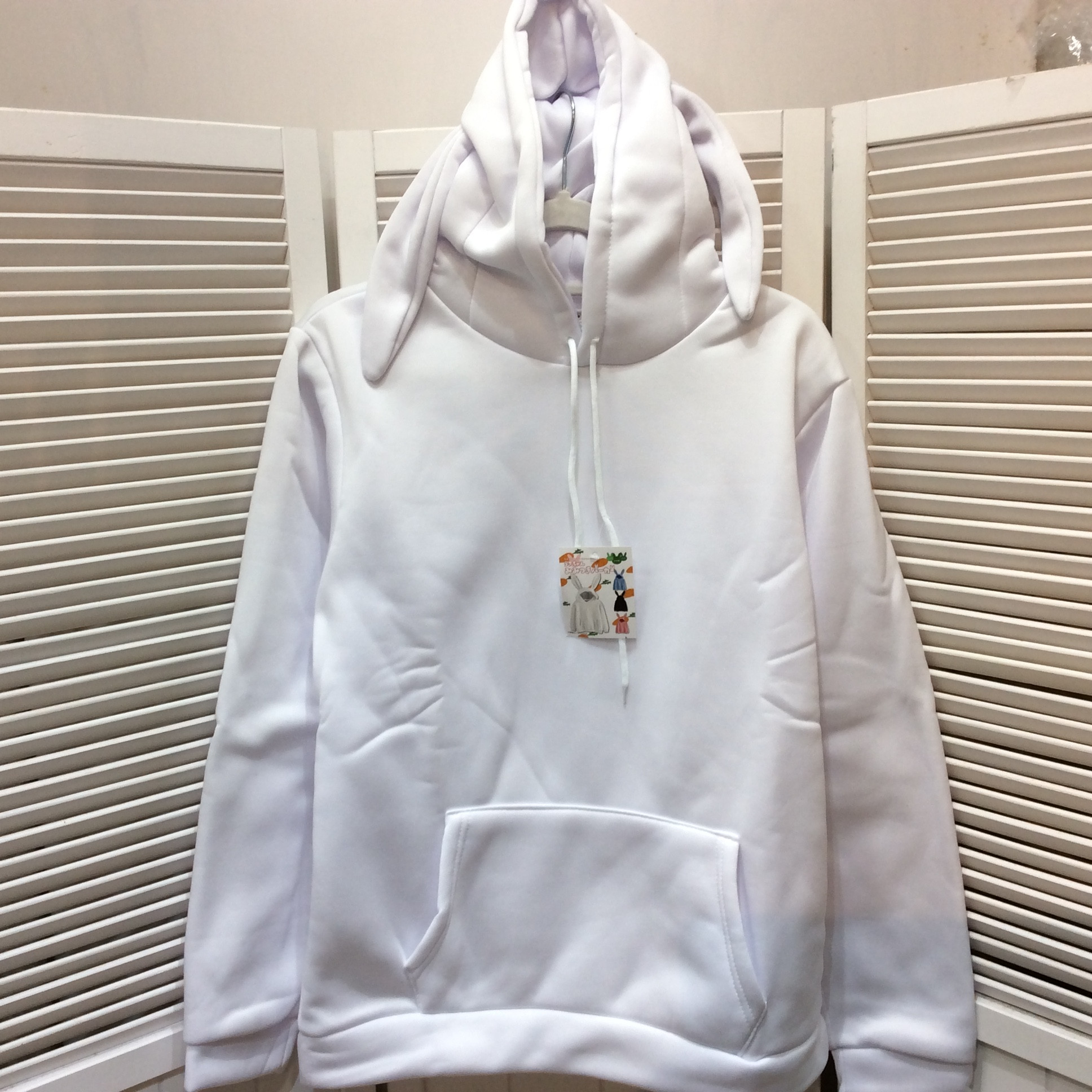 未使用☆うさちゃん耳つきパーカー XL ホワイト