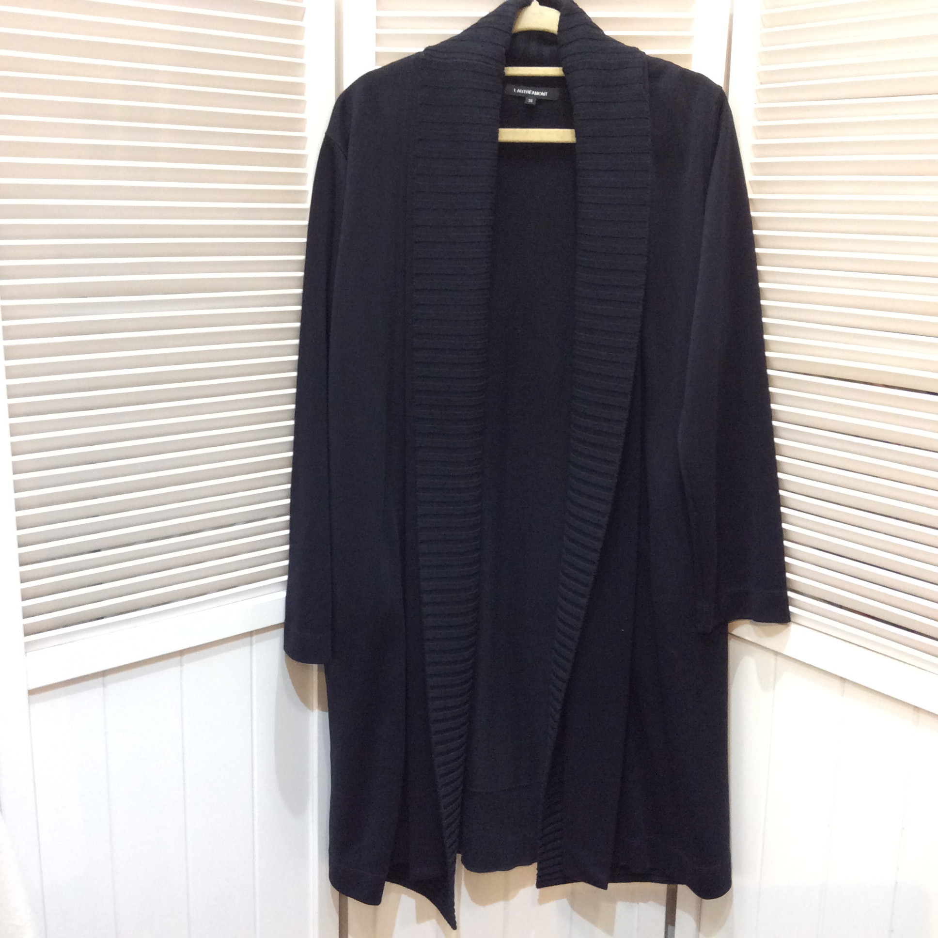 ロートレアモン ニットベストライナー付きカーディガン サイズ38   黒  美品