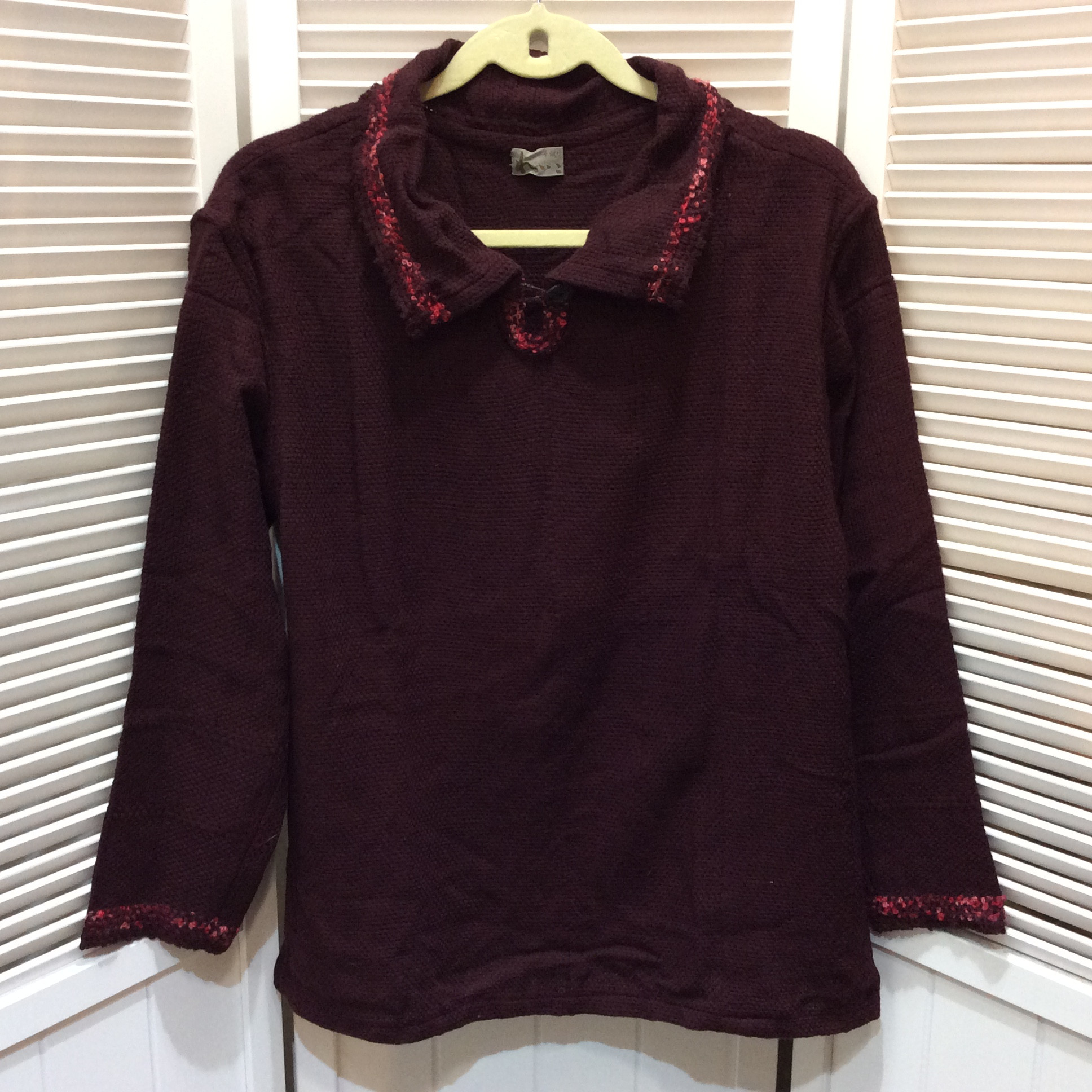 手織りれいこ工房 衿付きセーター ボルダー系