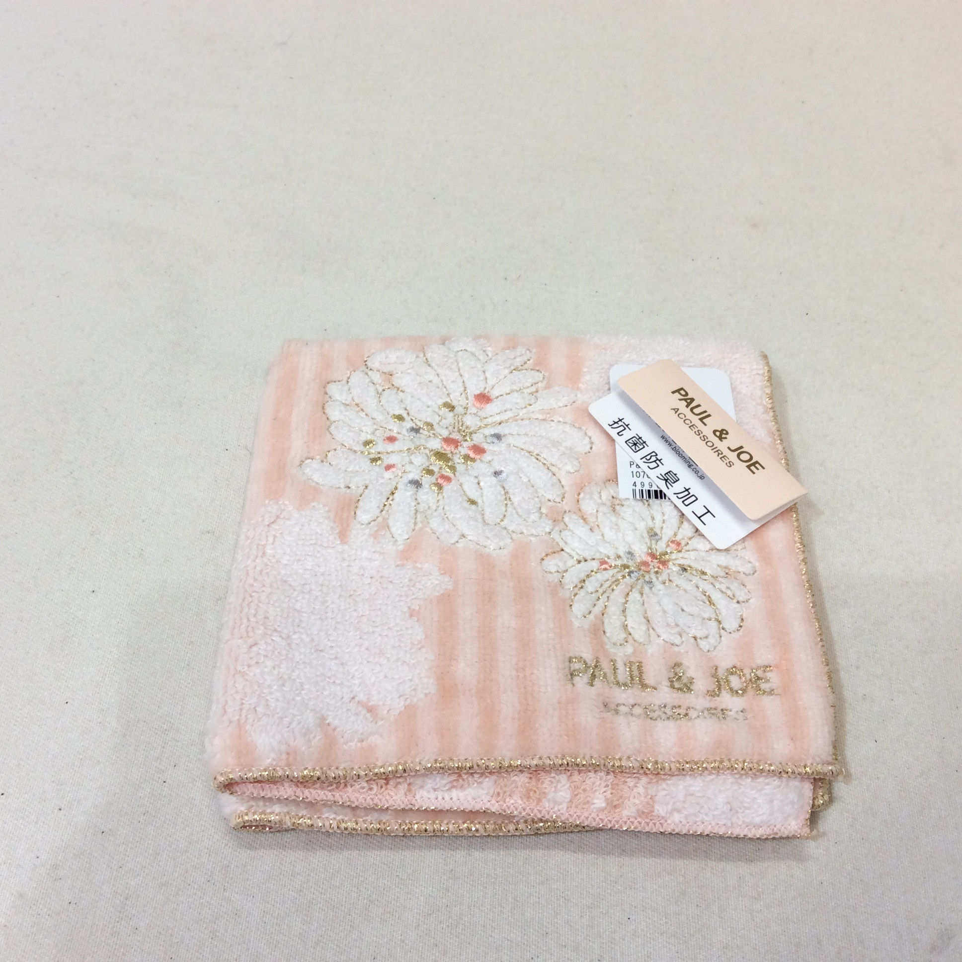 未使用 ポール&ジョー タオルハンカチ  ピンク