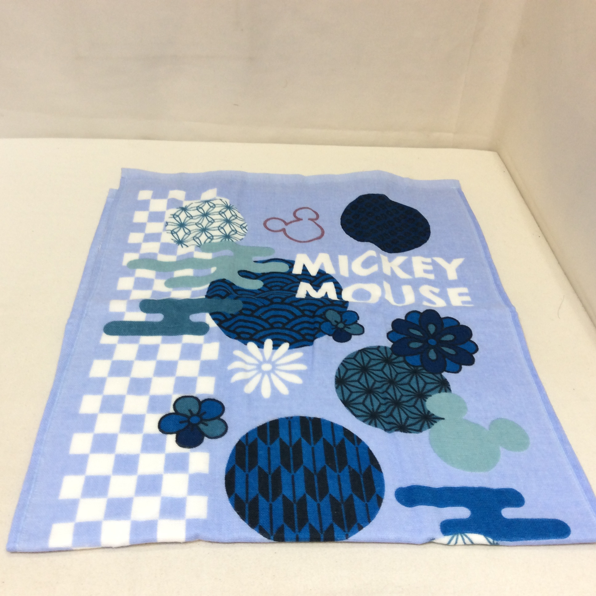 未使用 ミッキーマウス フェイスタオル  ブルー