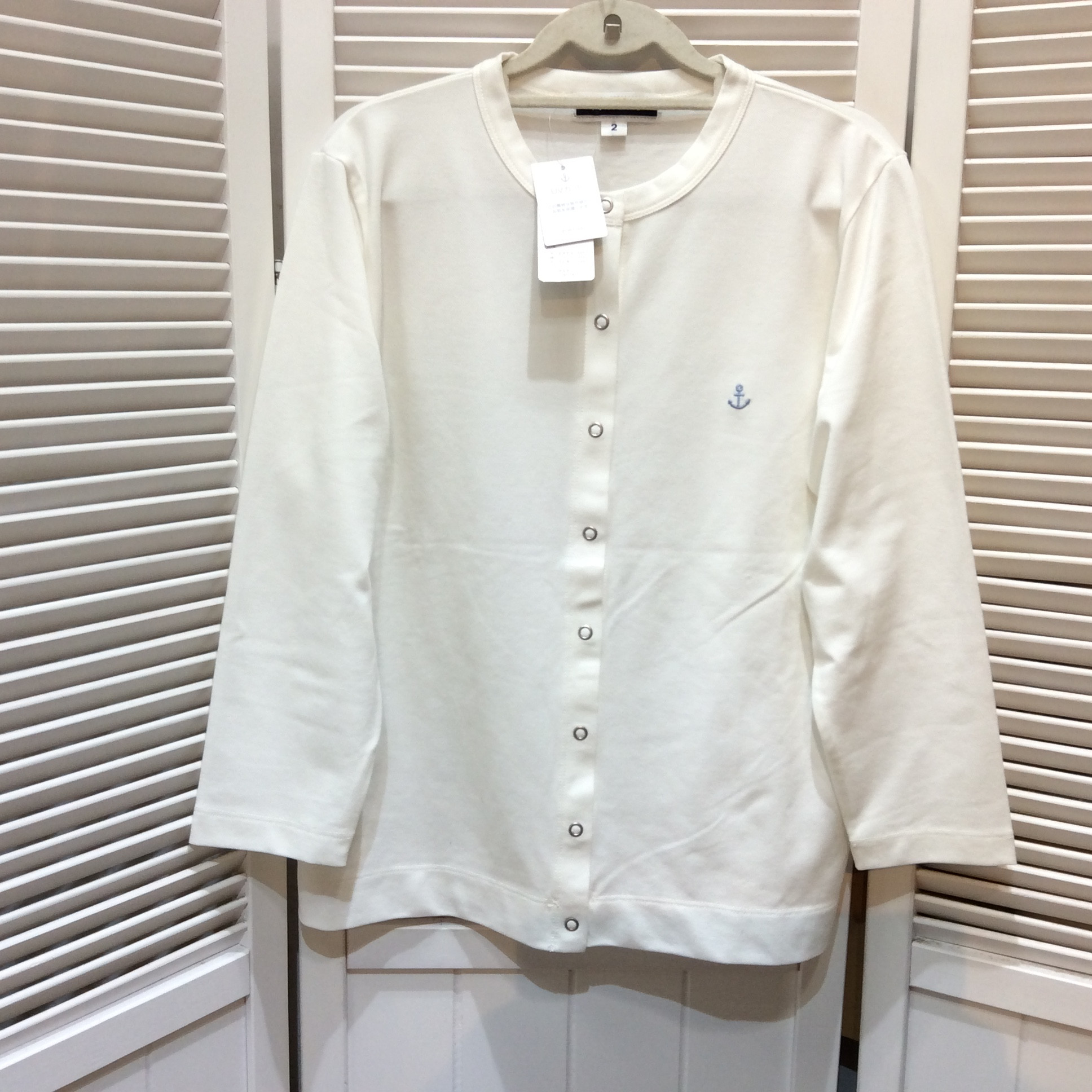 未使用 PORTLAND カーディガン サイズ2   UVカット ホワイト