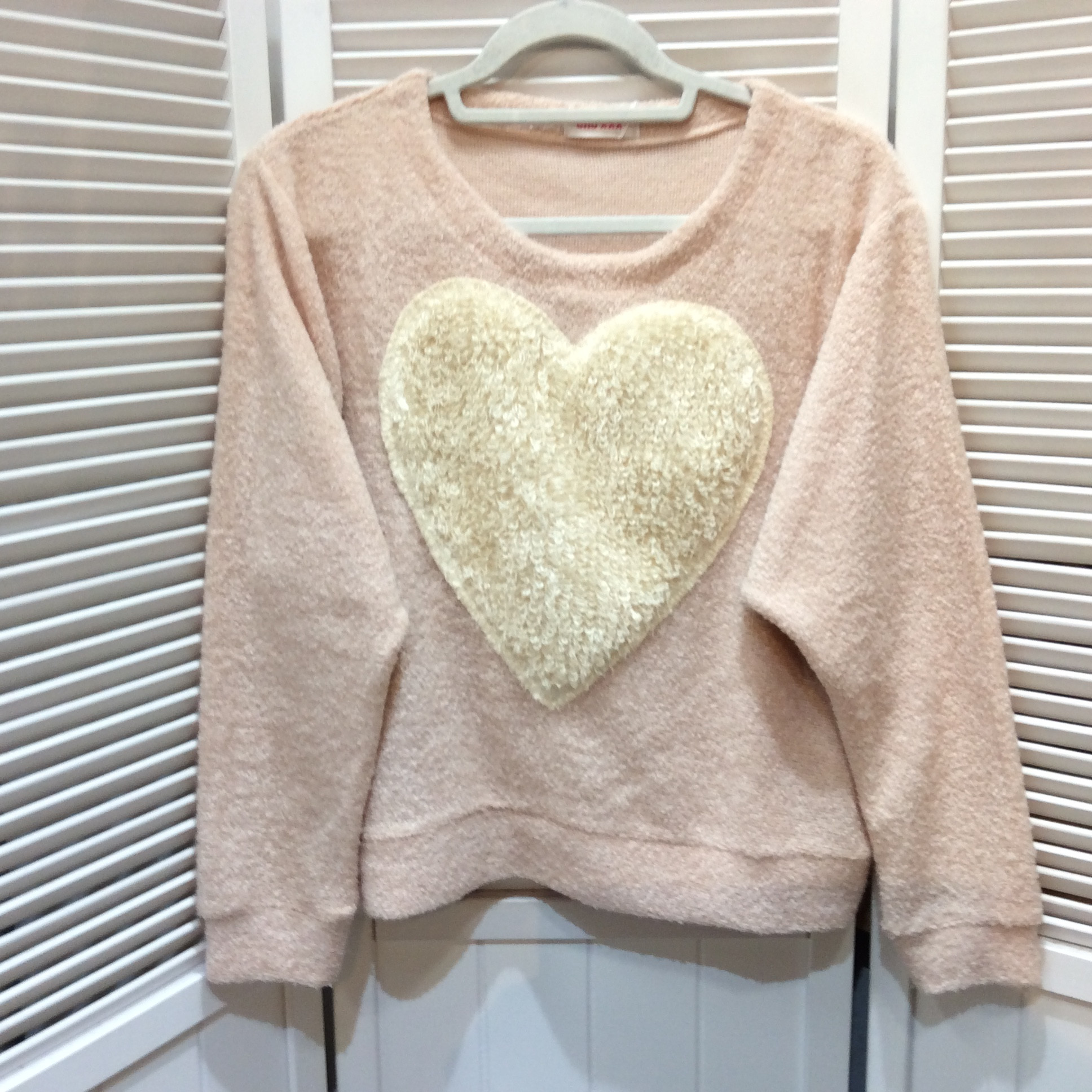 半額値下げ❗️セーター  フリーサイズ   ピンク／ハートデザイン 