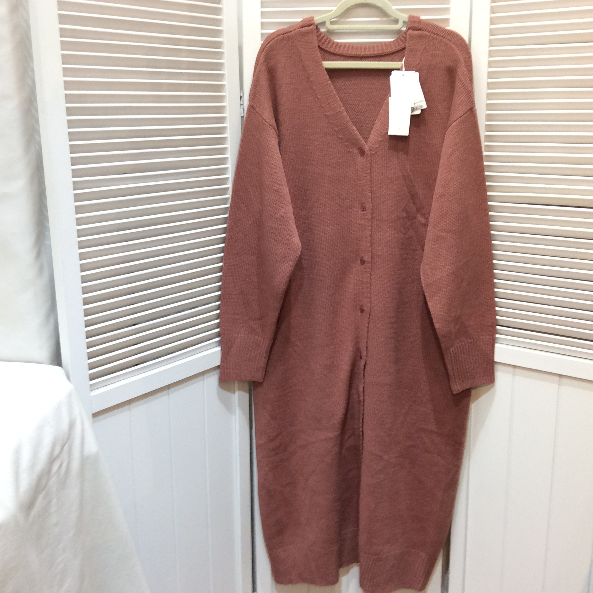 半額値下げ❗️未使用 ニット2WAYチュニックワンピース フリーサイズ   ピンクベージュ