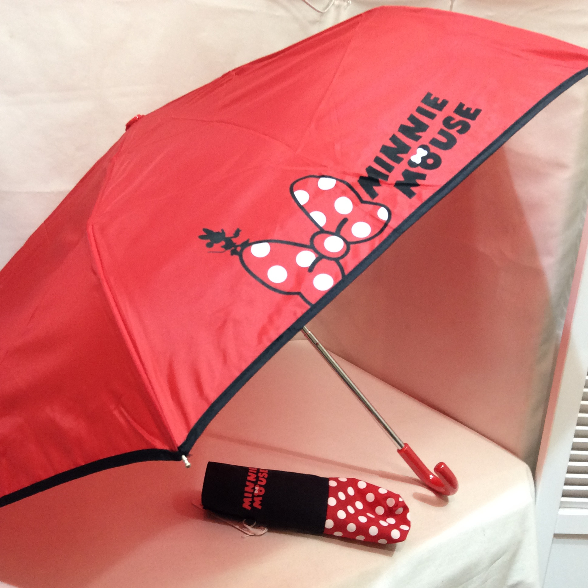 未使用 子供用 ミニーちゃん 折りたたみ傘