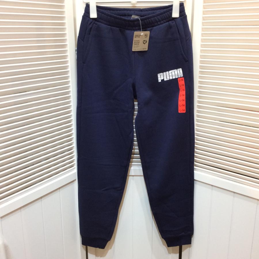 値下げ❗️新品☆PUMA プーマ ジュニア スウェットパンツ 13-14Y L ネイビー 160 14才