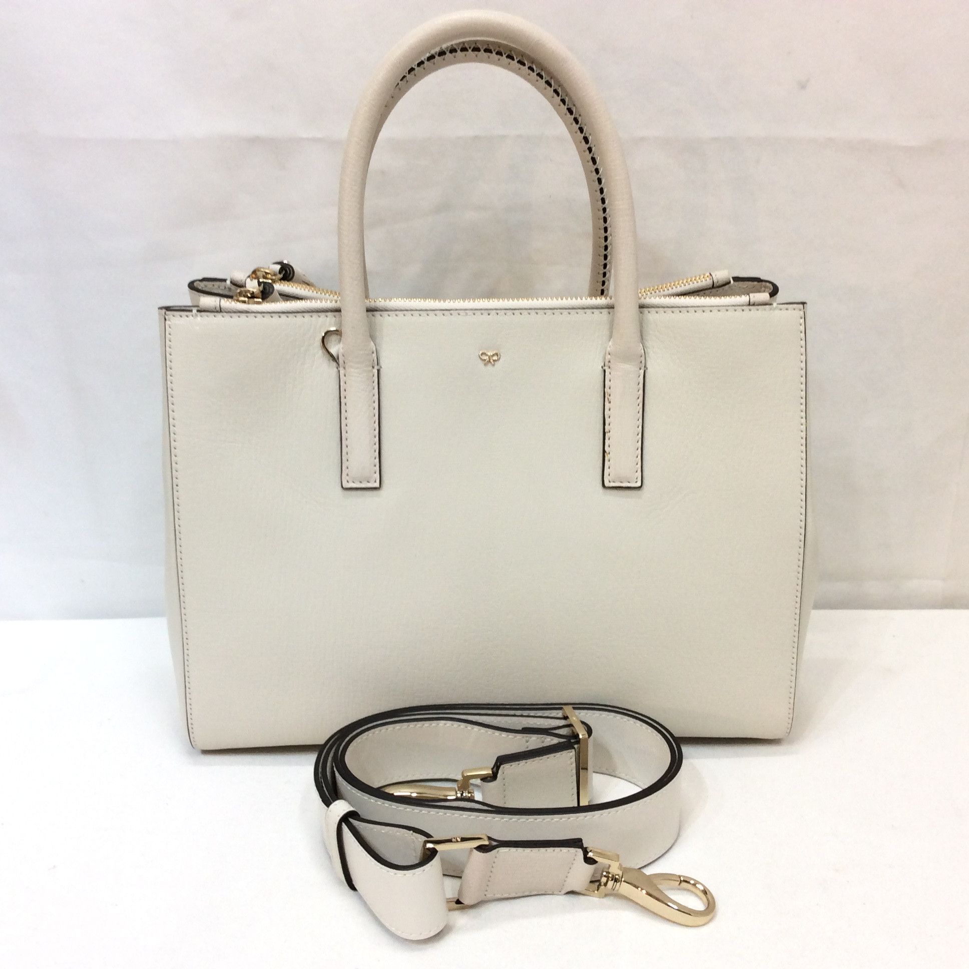 美品☆アニヤハインドマーチ イーブリー スマイル 2WAYハンドバッグ ショルダー付き 保存袋＆紙袋付き