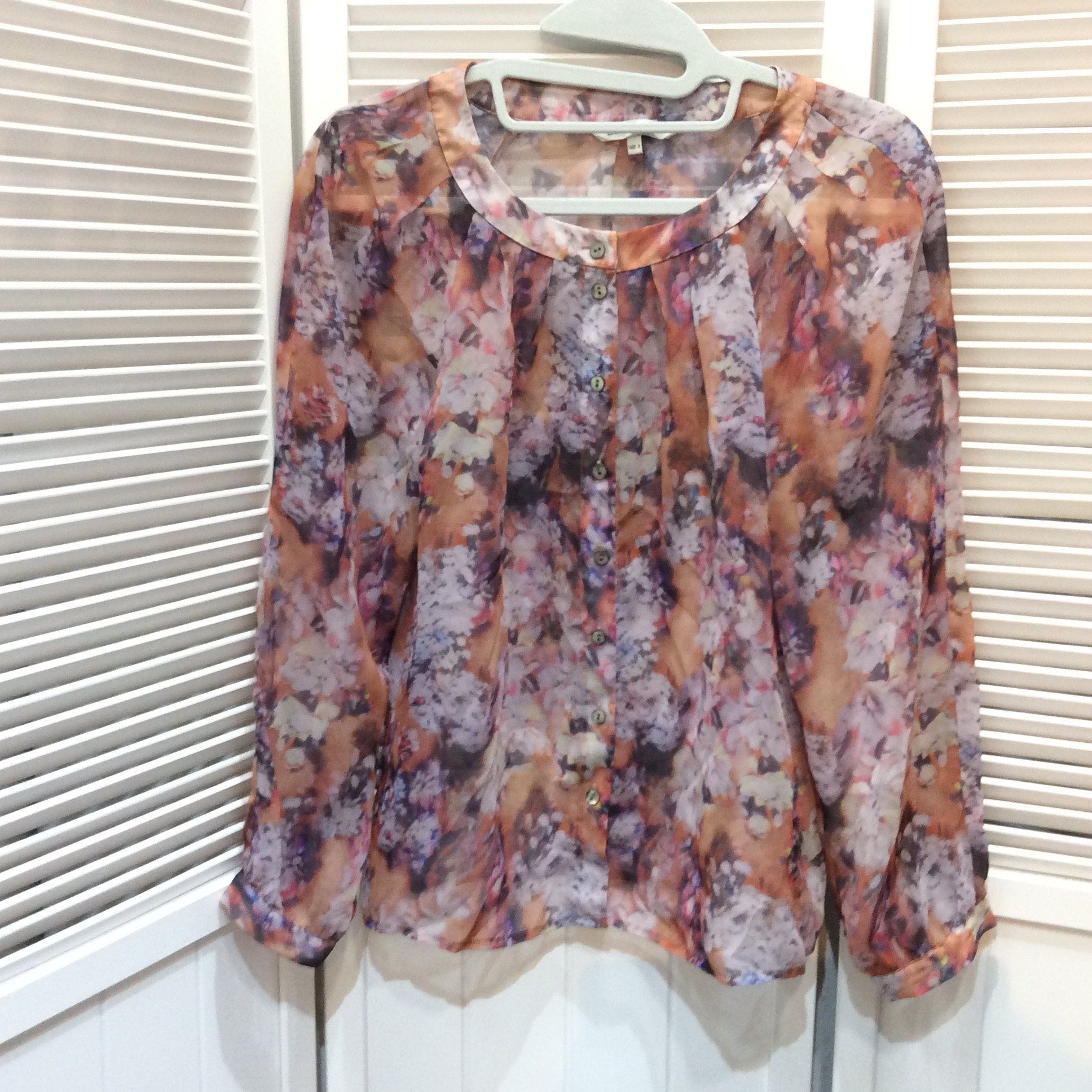 ローラアシュレイ シースルーブラウス  9号  美品