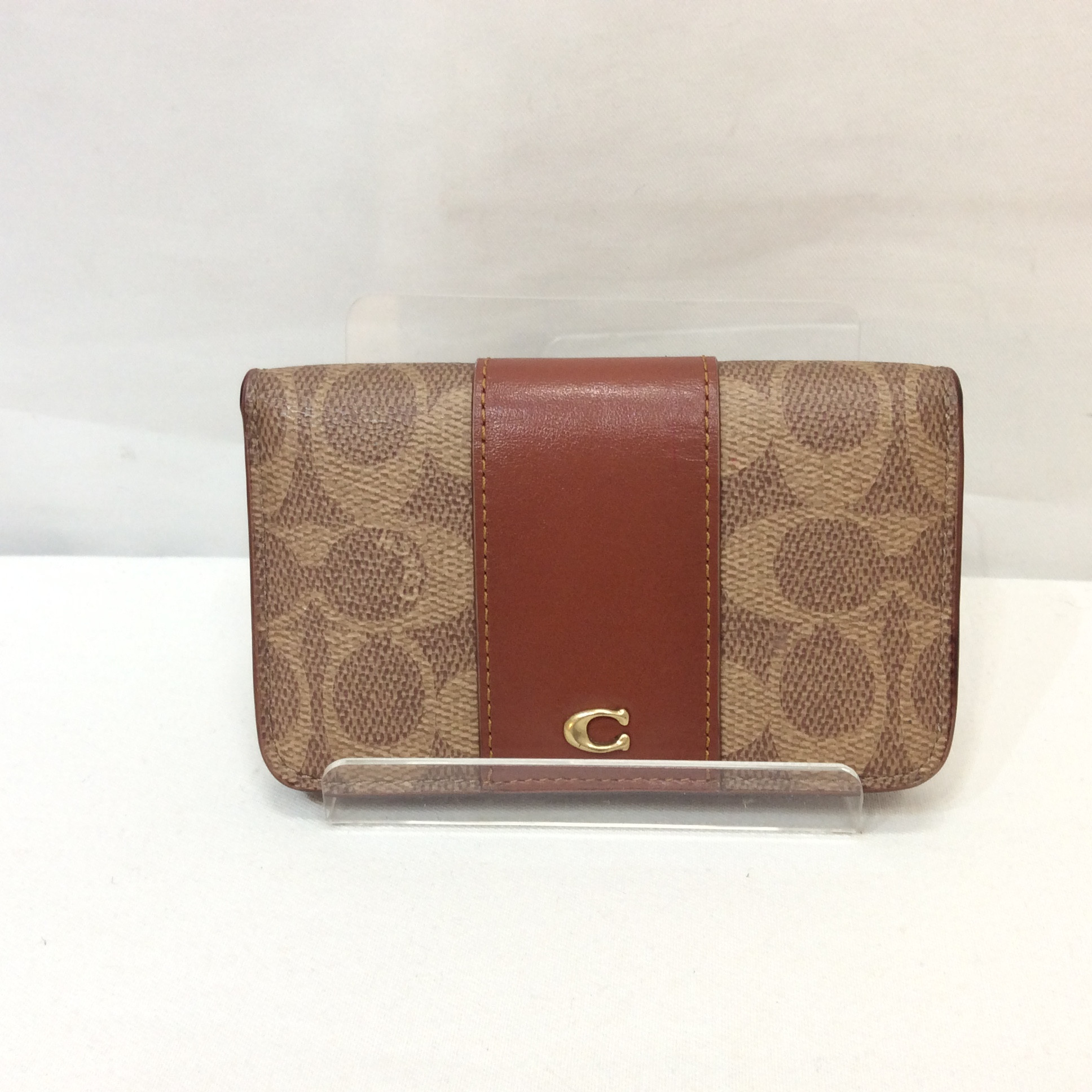 コーチ 2つ折りコンパクト財布  シグネチャー