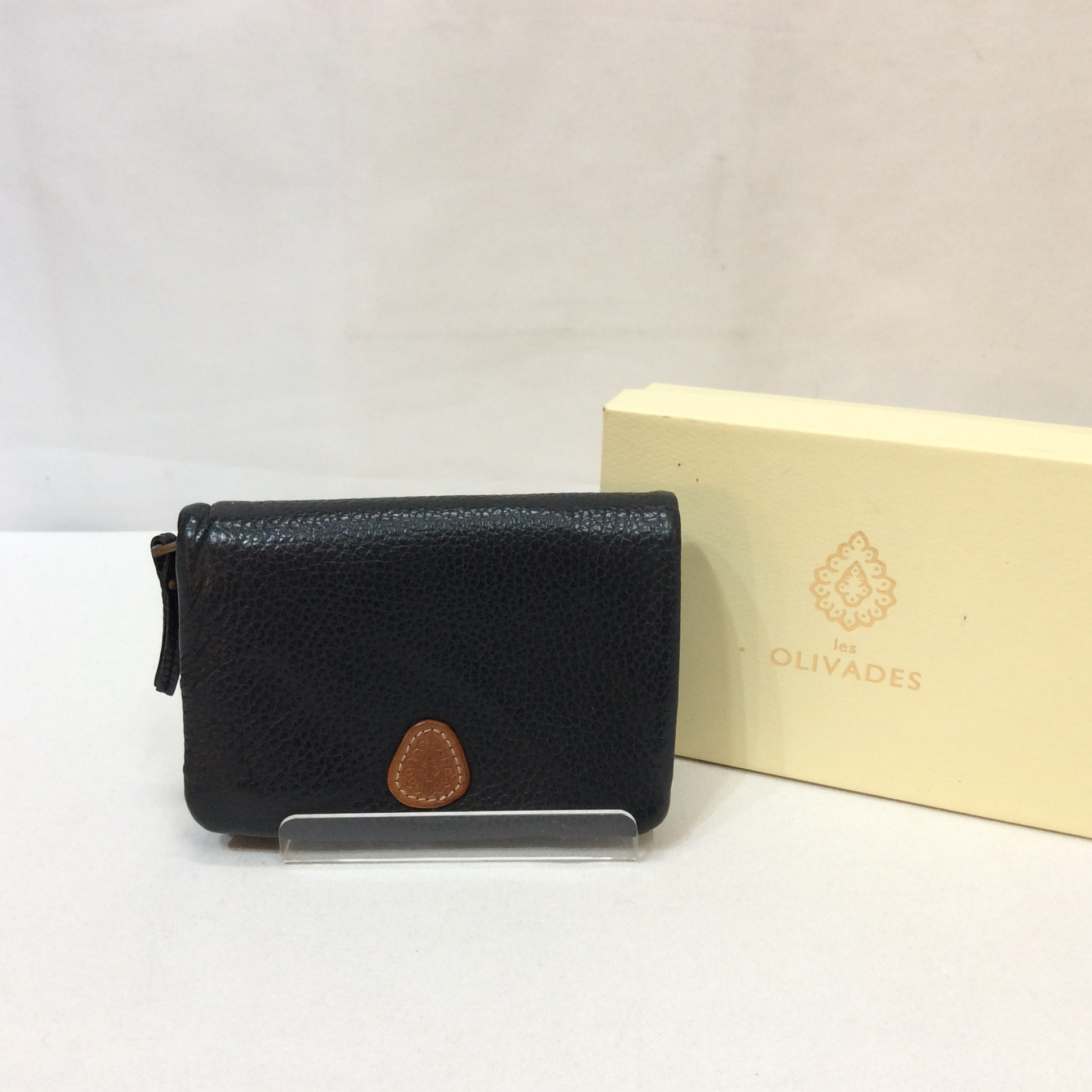 OLIVADES レザー2つ折り財布  黒