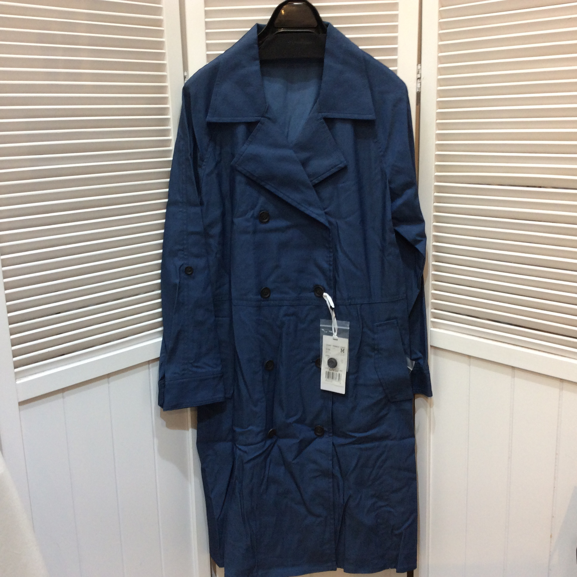 未使用☆SOMETHING サムシング ライトトレンチコート M ブルー EDWIN エドウィン