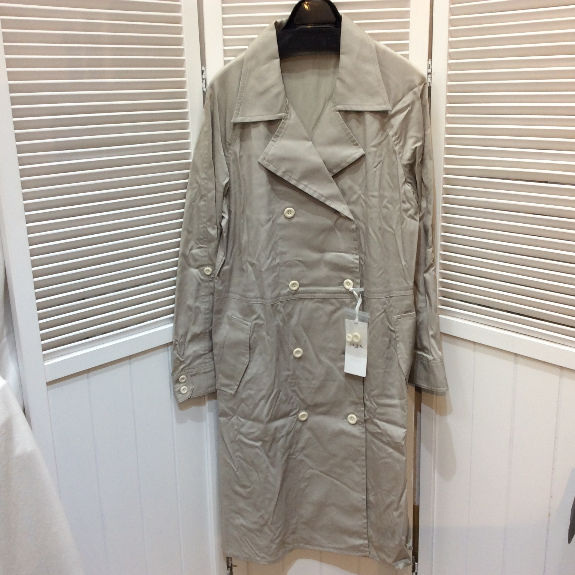 未使用☆SOMETHING サムシング ライトトレンチコート L グレージュ系 EDWIN エドウィン