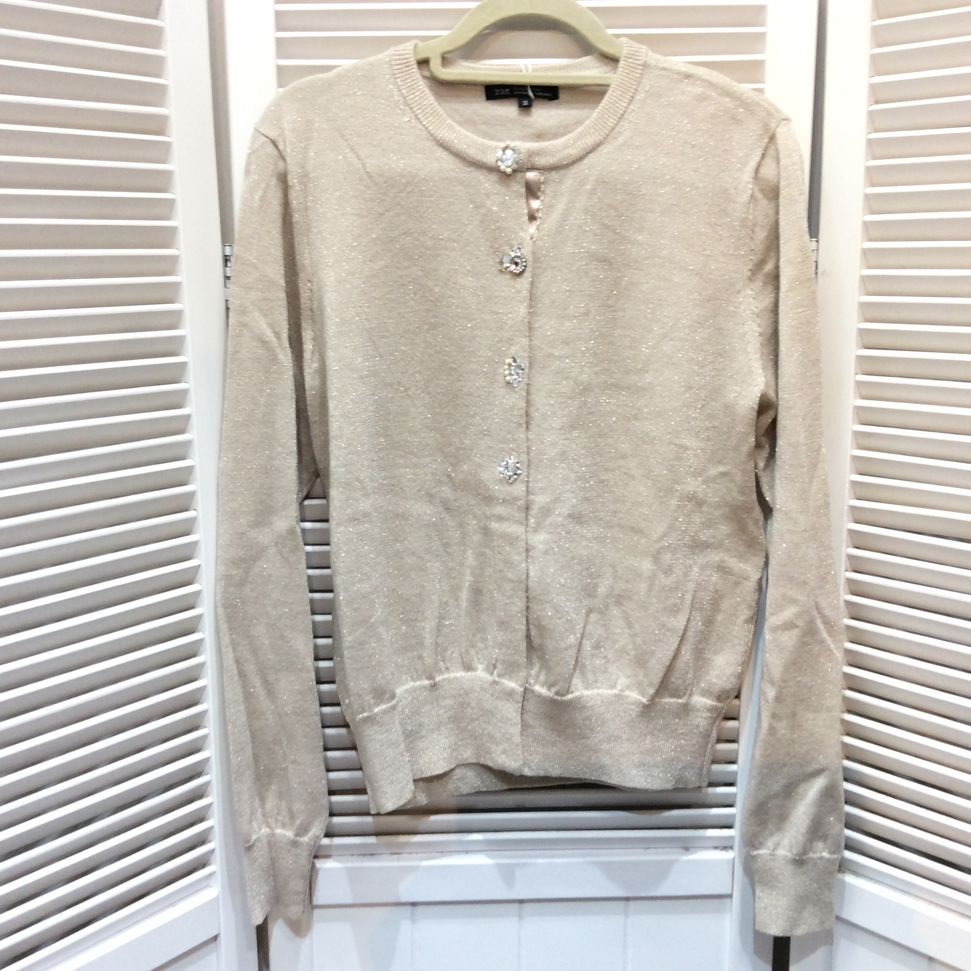 23区 カーディガン サイズ38   ベージュラメ