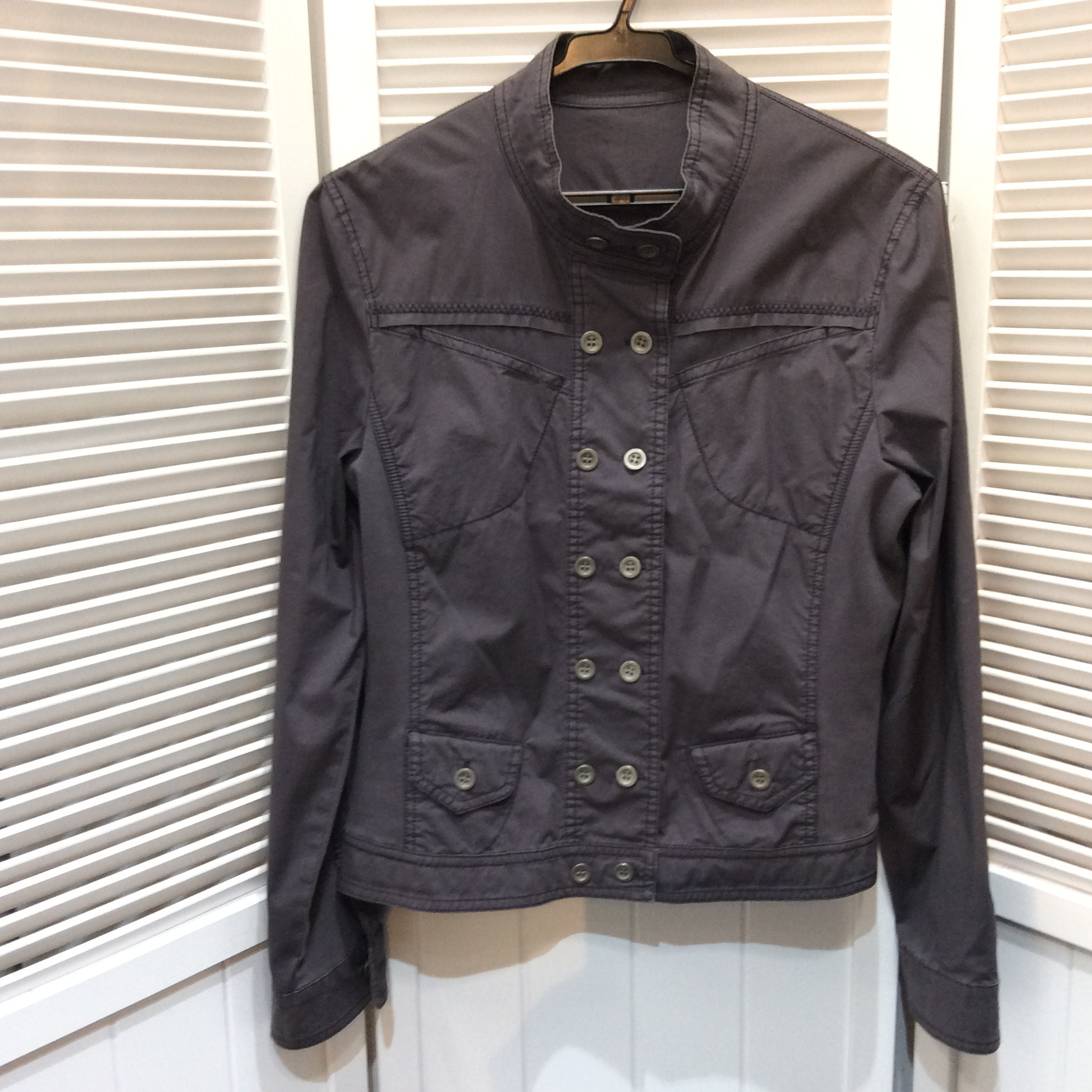 ストレッチ ジャケット サイズ40     チャコールグレー  