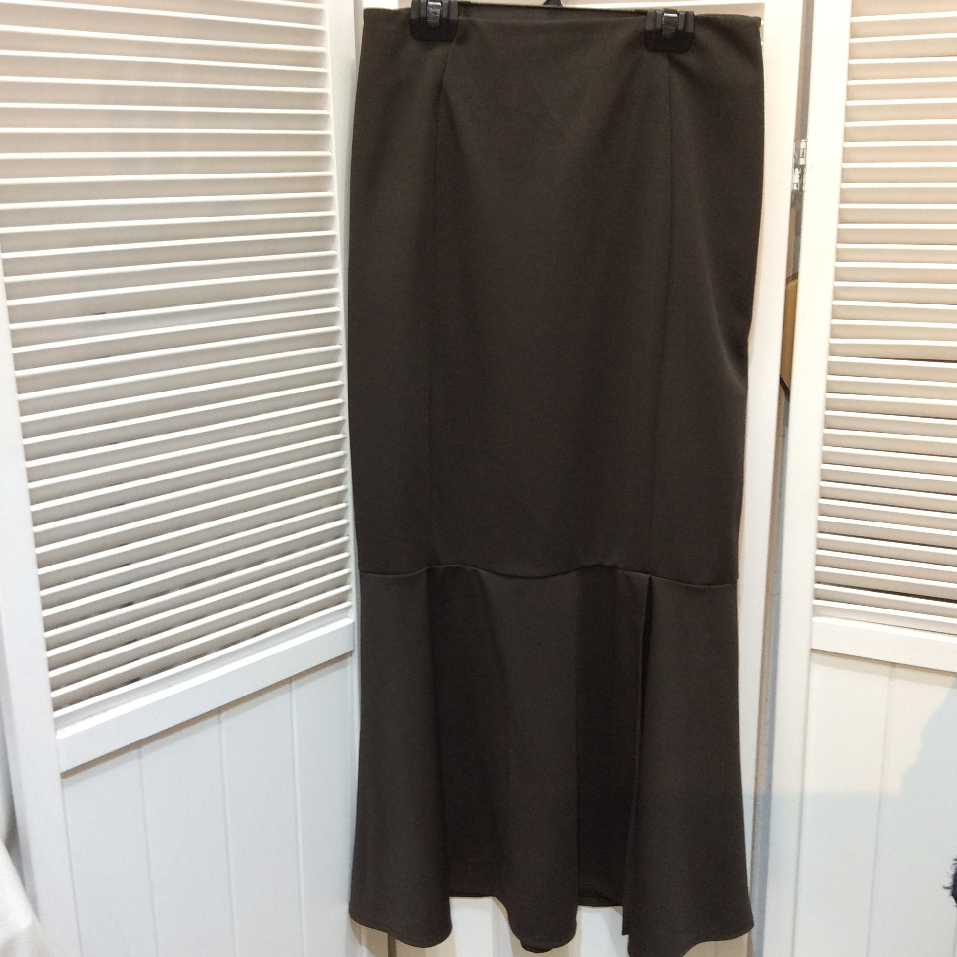 ロングスカート   Lサイズ  ダークブラウン美品