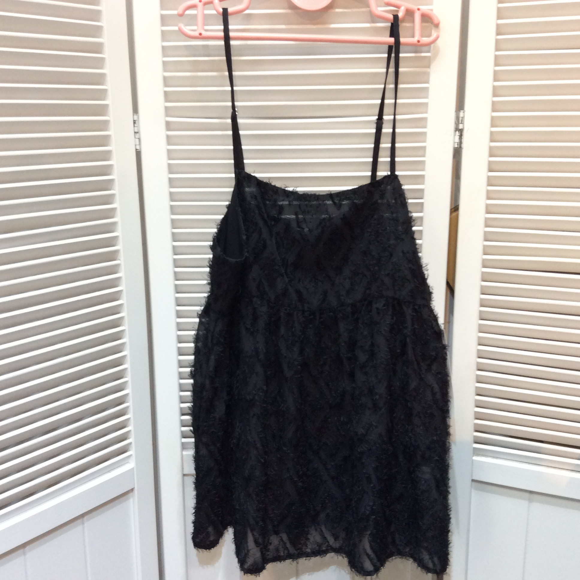 未使用 FOUND GOOD ジャガードキャミソール  Lサイズ ブラック