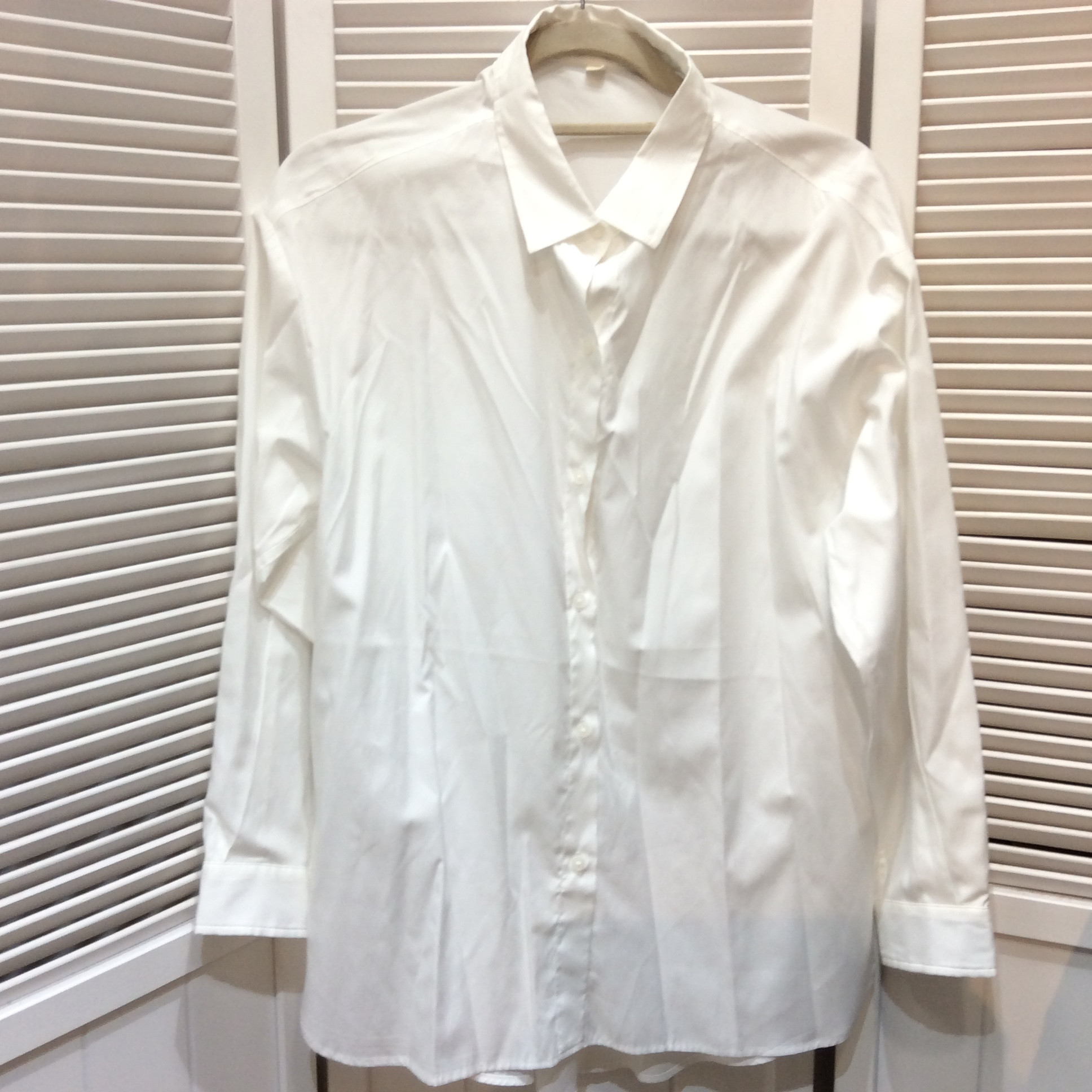 未使用 トップバリュ 長袖ブラウス  Lサイズ ホワイト