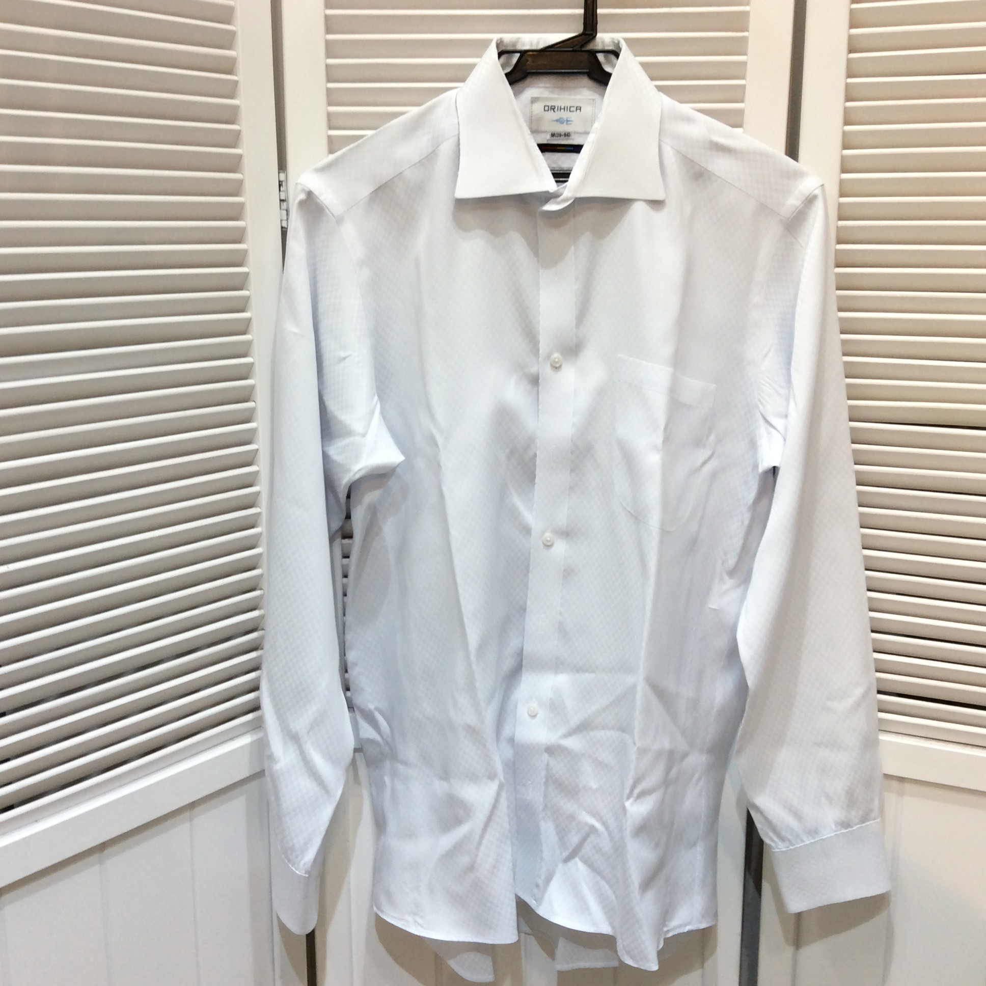 メンズYシャツ  Mサイズ ホワイト／柄