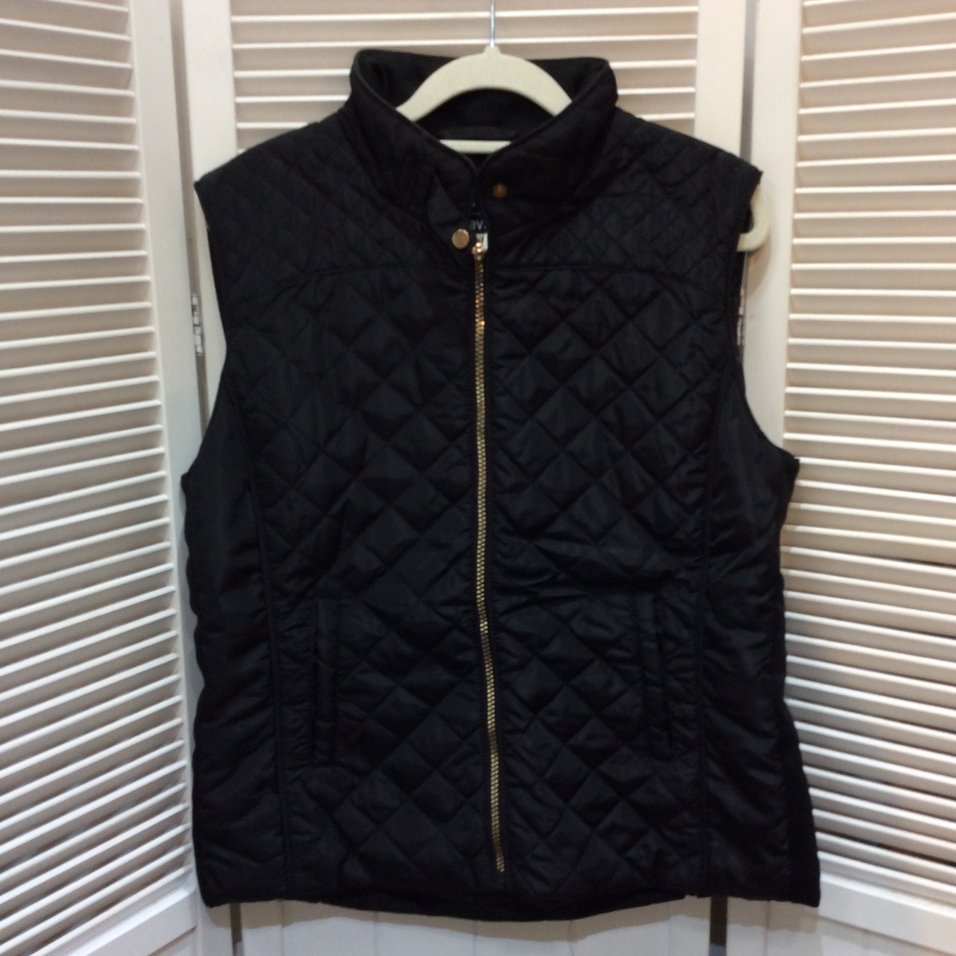 Cavalini 中綿キルティングベスト L ブラック