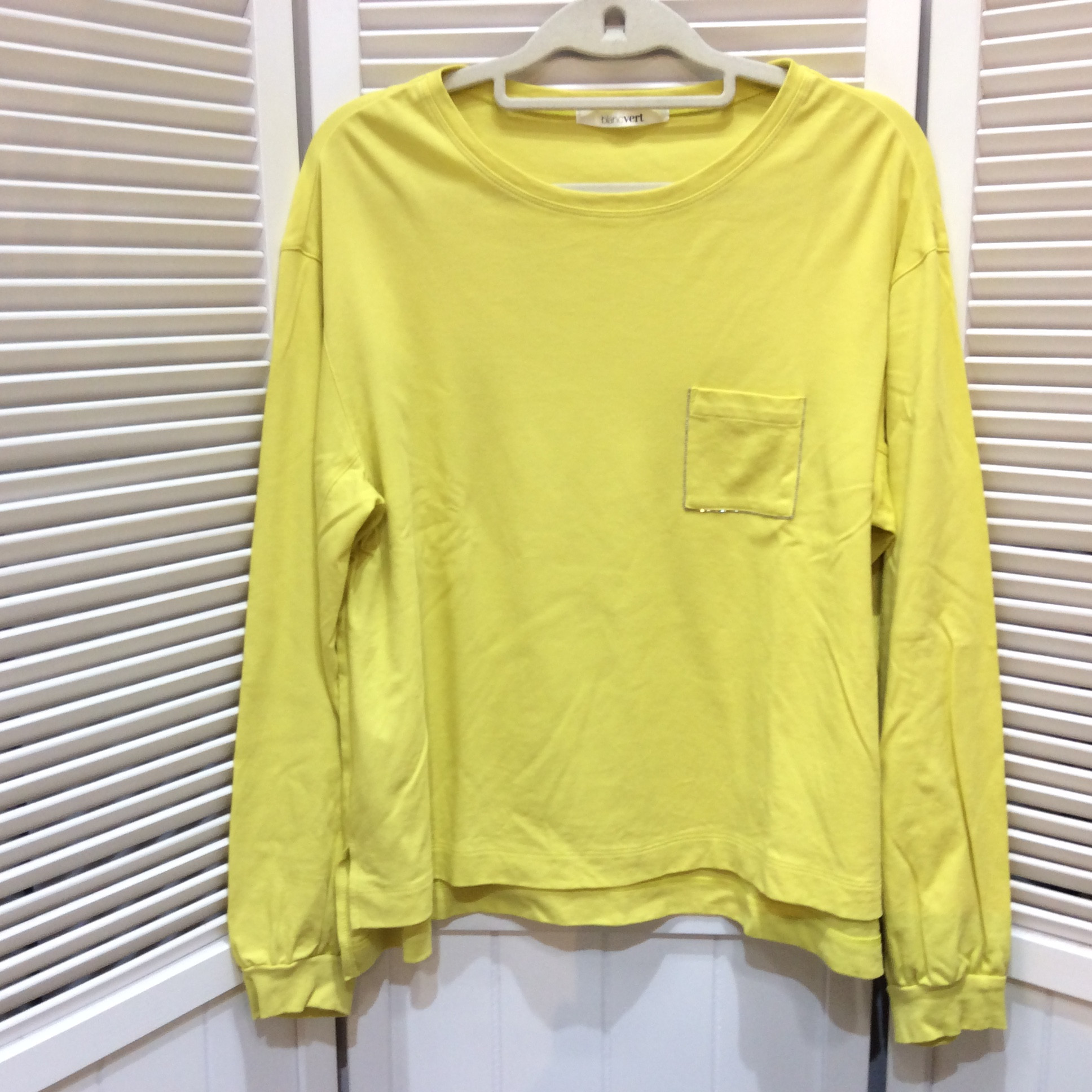 blancvert 長袖カットソー  サイズ38   イエロー  美品