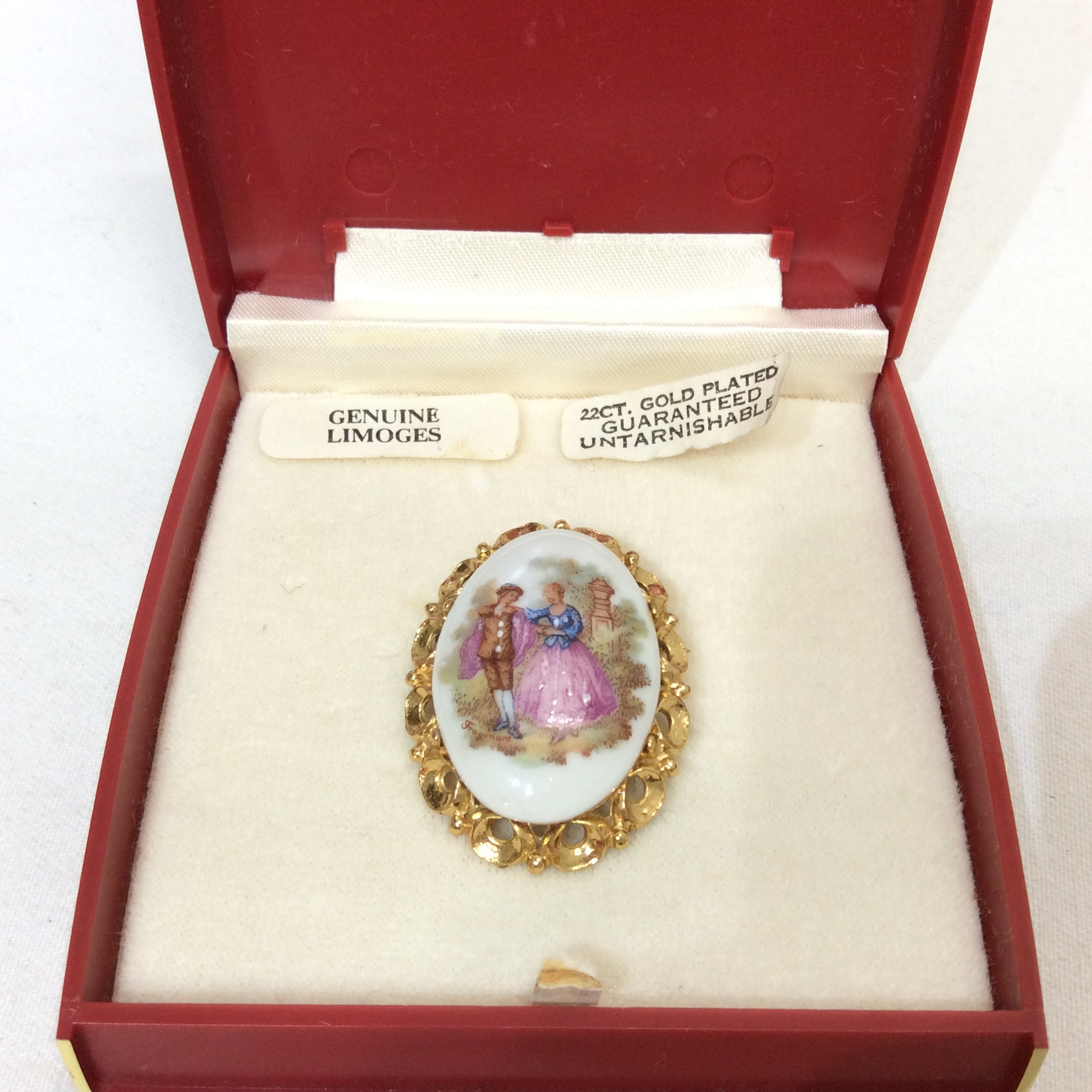 リモージュ ブローチ  ケース付き