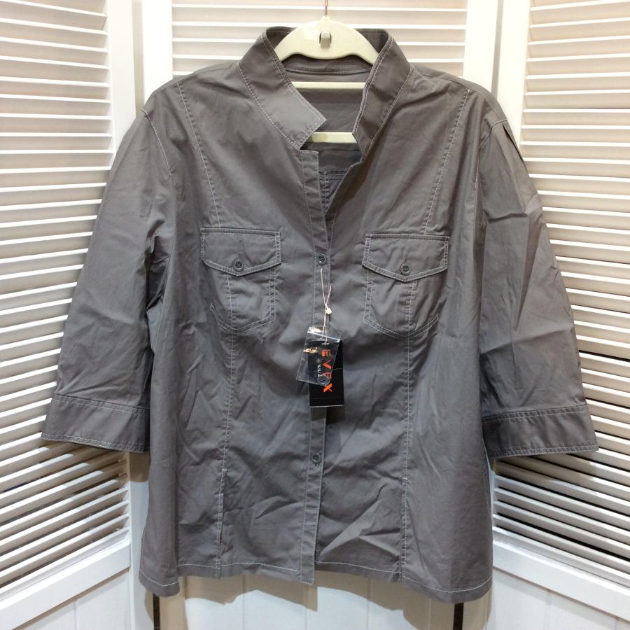 未使用☆EVEX by KRIZIA エヴェックス バイ クリツィア 綿ブラウジャケット 48 グレー 三陽商会