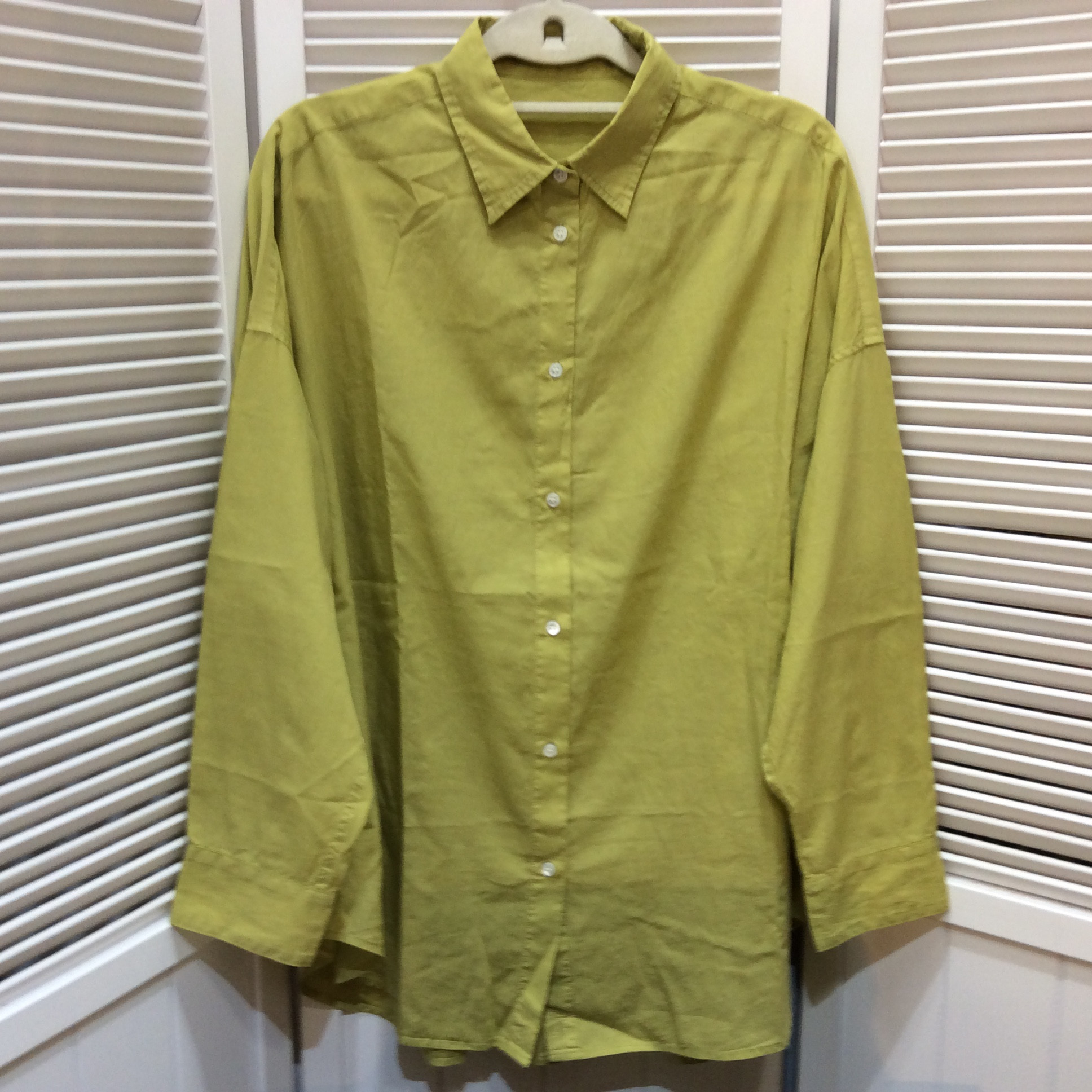 未使用 スピック＆スパン 長袖ブラウス フリーサイズ   ピスタチオ色