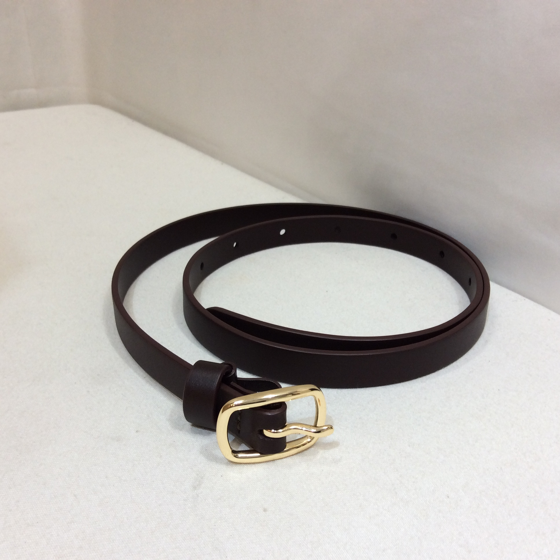 未使用 ユニクロ レザーベルト  ダークブラウン