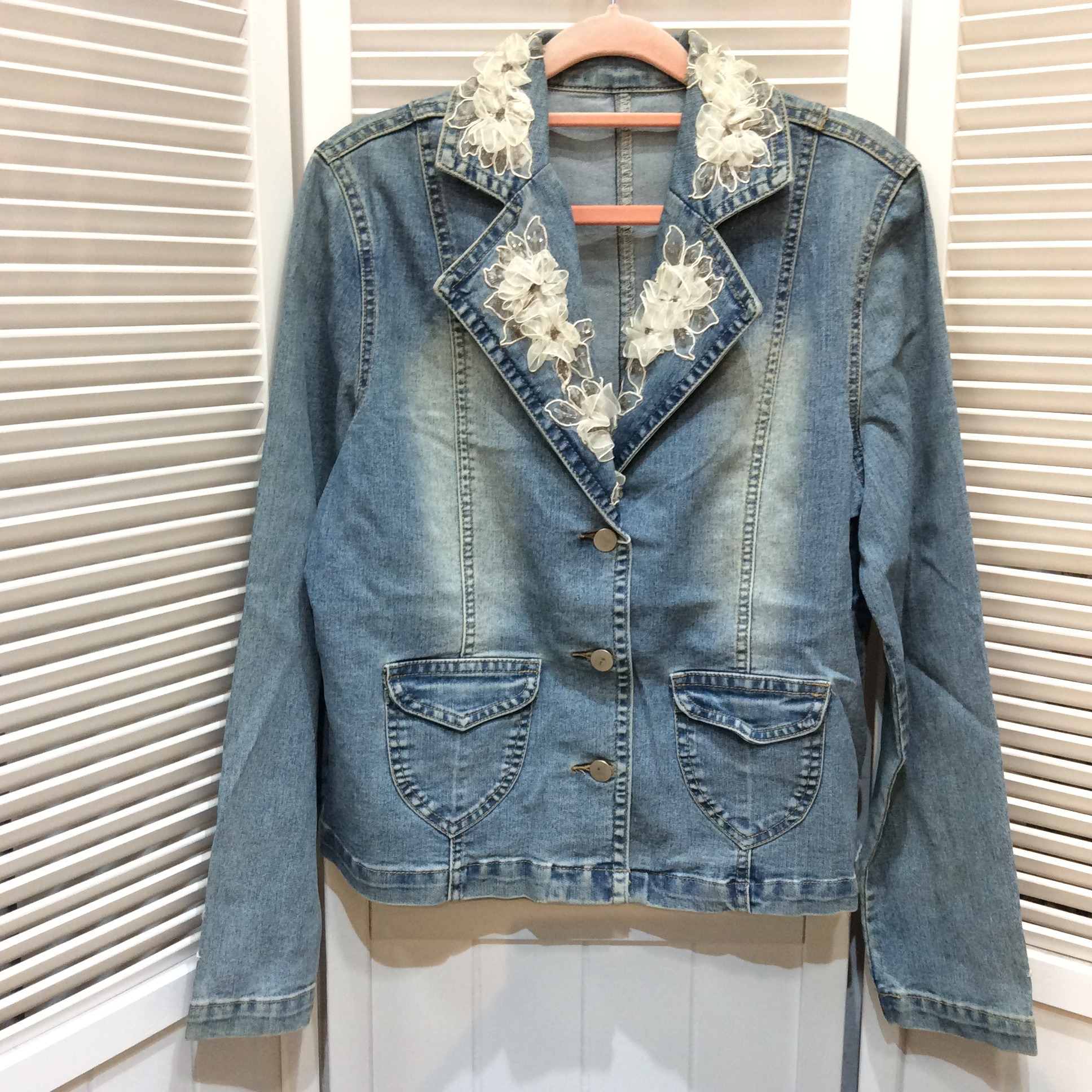 ソフトデニムジャケット フリーサイズ   レース付き