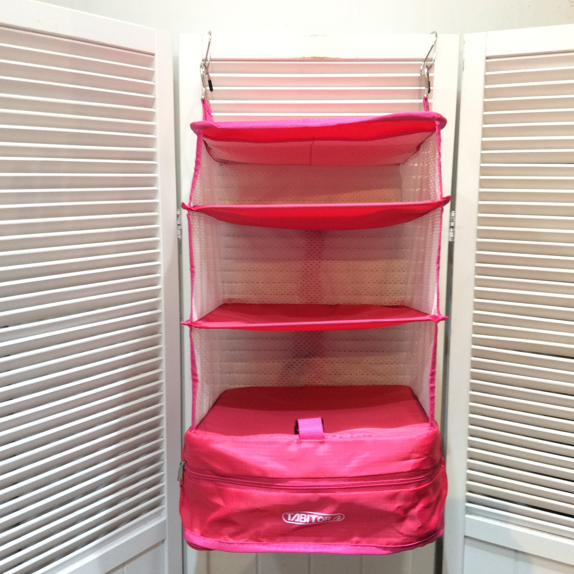 TABITORA 吊り下げ4段 トラベルポーチ Lサイズ  ピンク