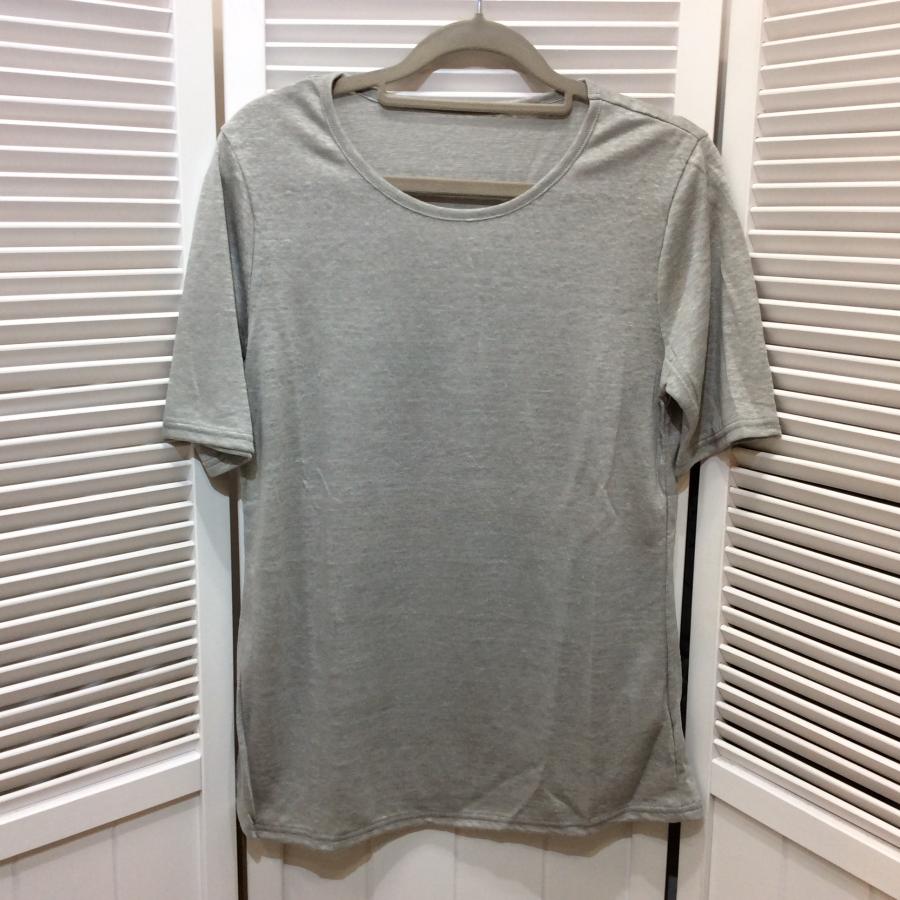 未使用☆coconlife DEUX ココンライフドゥ レディース 麻 半袖カットソー M グレー リネン