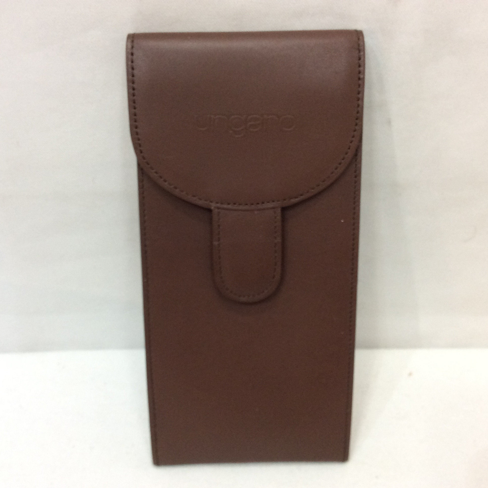 未使用☆ungaro ウンガロ メガネケース ブラウン 縦