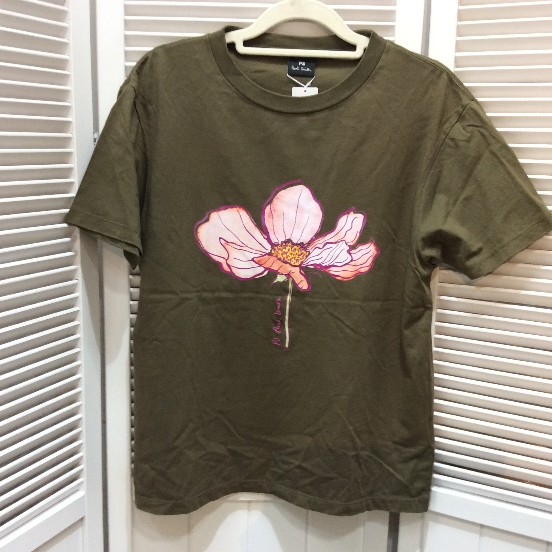 1回使用 ポールスミス Tシャツ  サイズM カーキ  美品