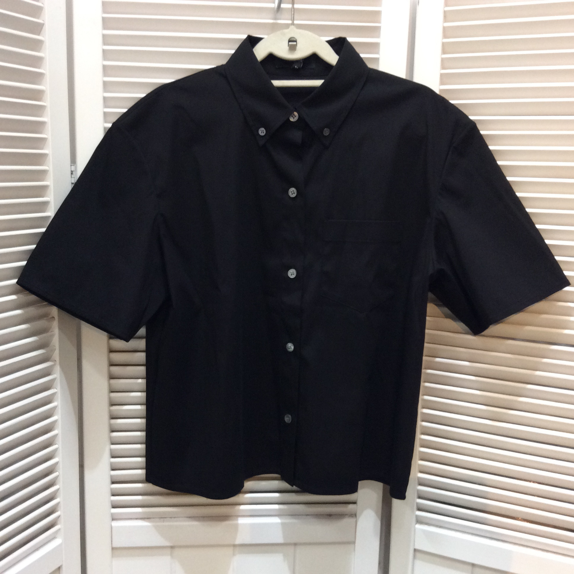 未使用 セオリー  半袖ブラウス サイズP(7〜9号相当)ブラック