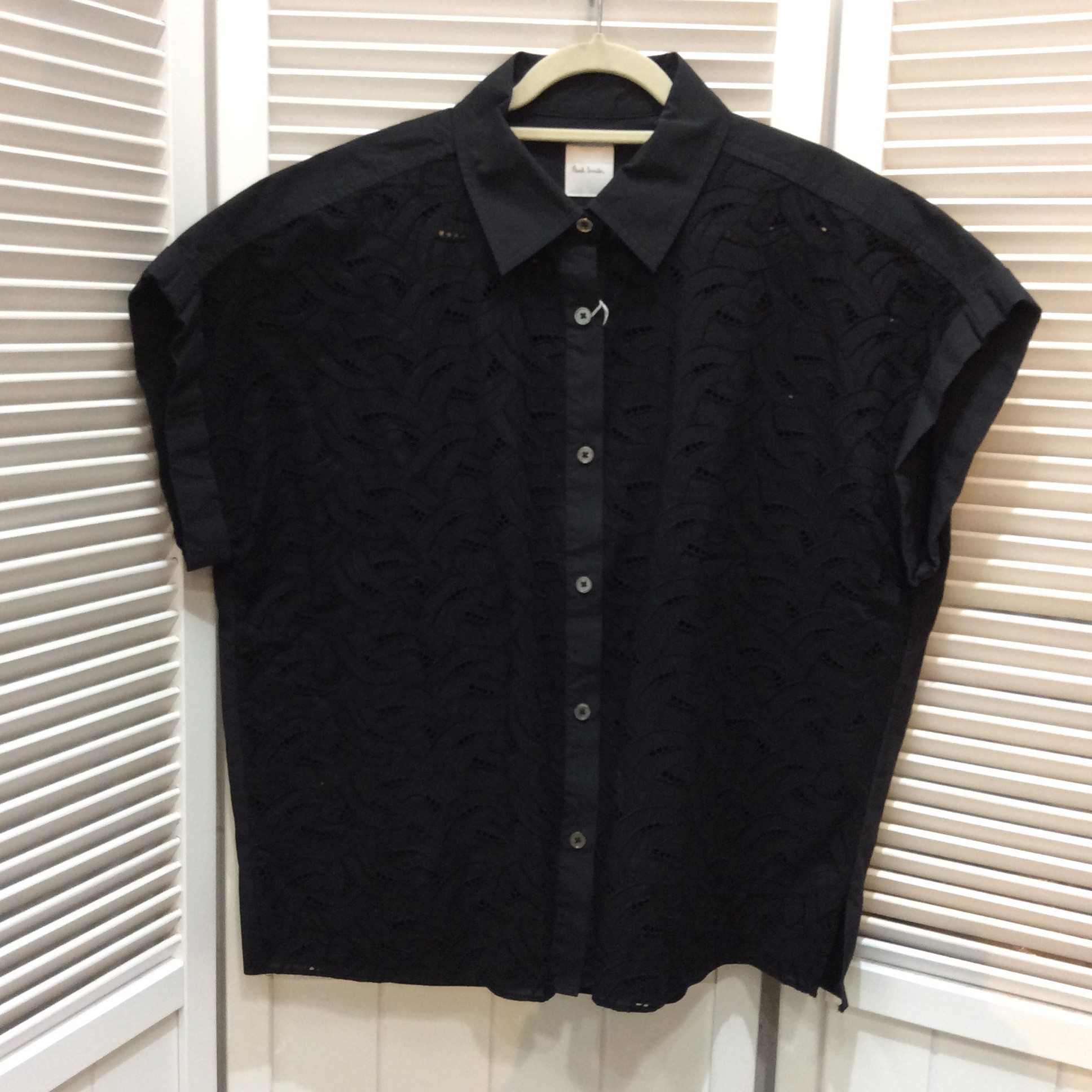 1回使用 ポールスミス レースデザイン ブラウス サイズ38   ブラック 美品