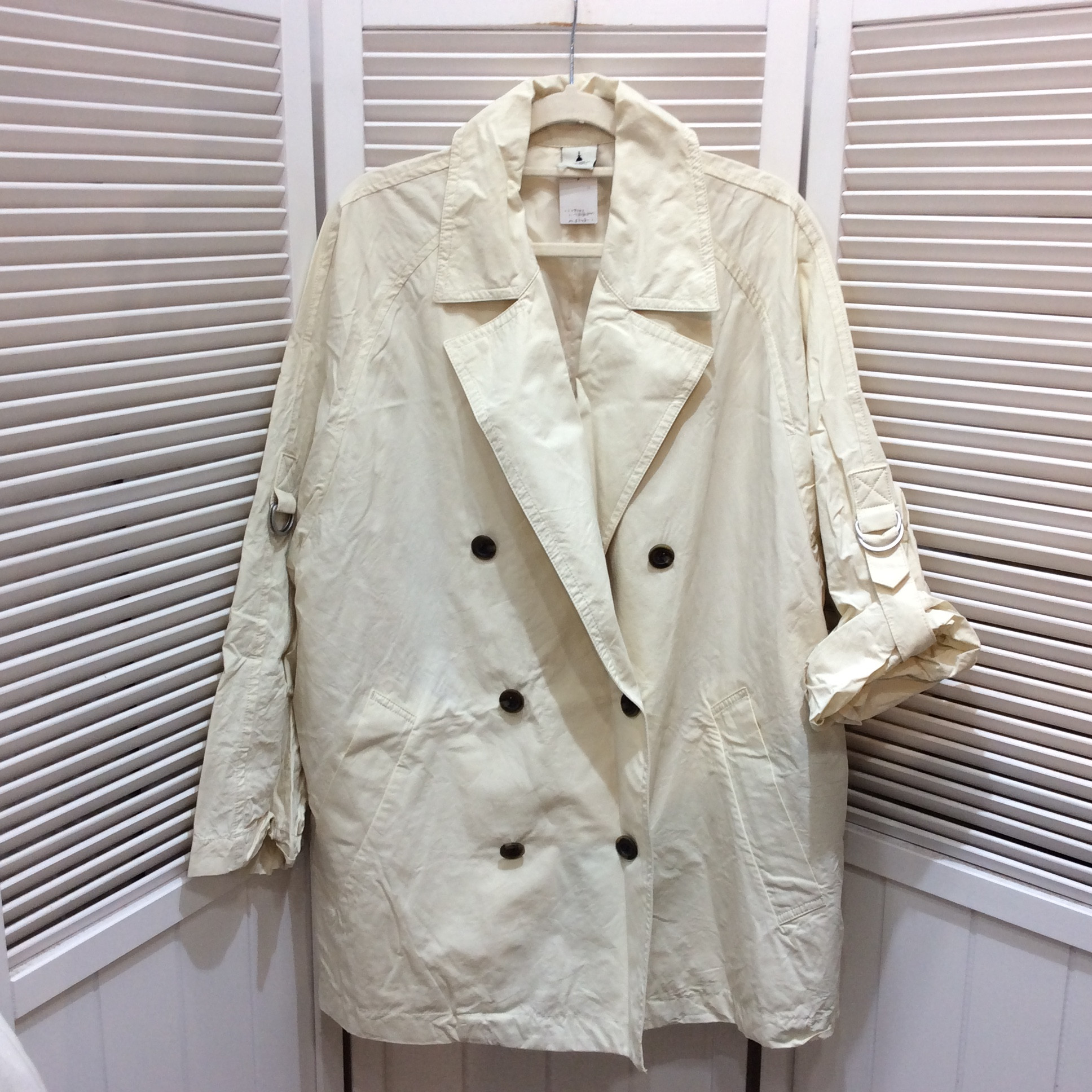 niko and... ニコアンド スプリングハーフコート M アイボリー系