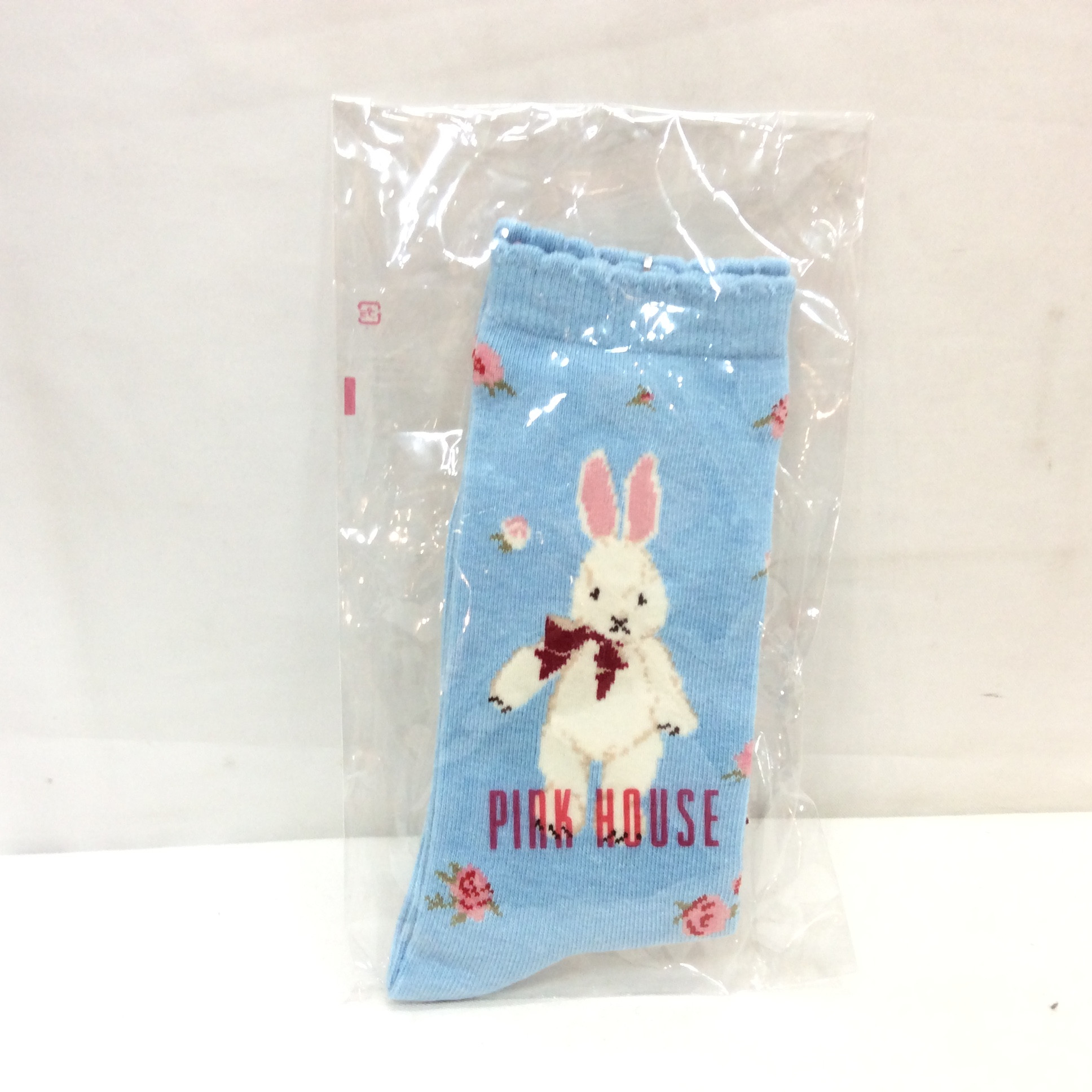 新品 ピンクハウス ソックス 水色／うさぎ