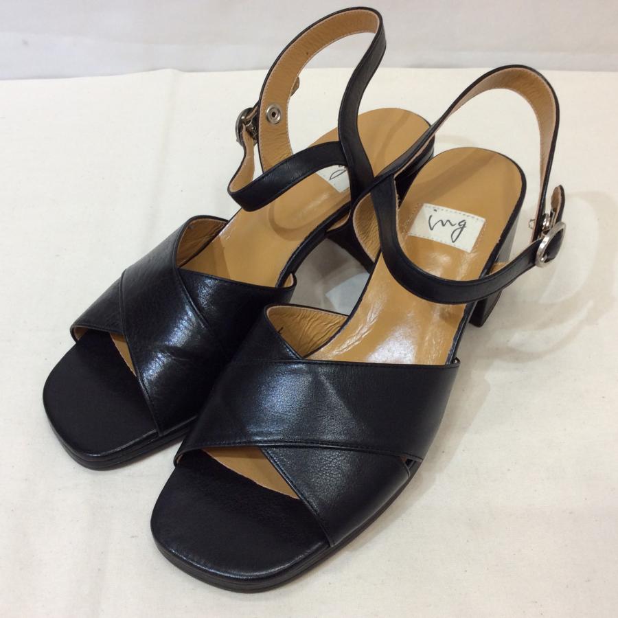 未使用☆ing イング レザーサンダル 24cm ブラック