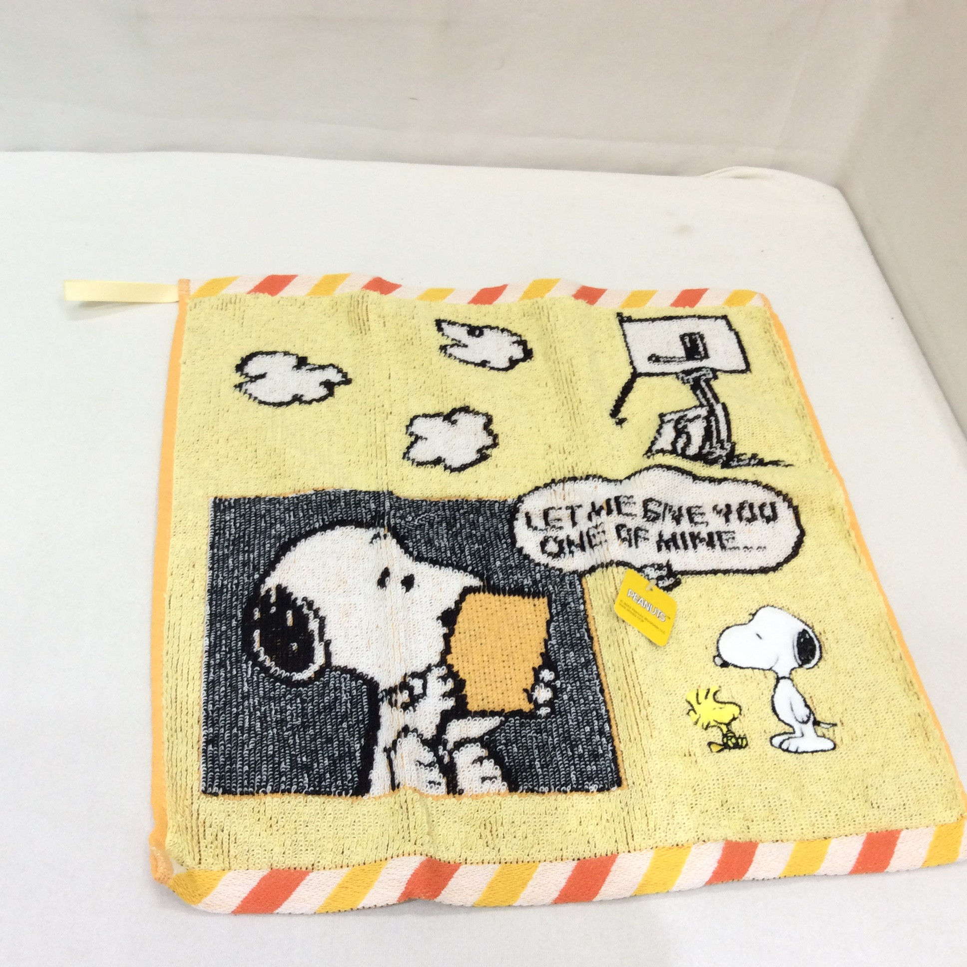新品 スヌーピー ウォッシュタオル  イエロー