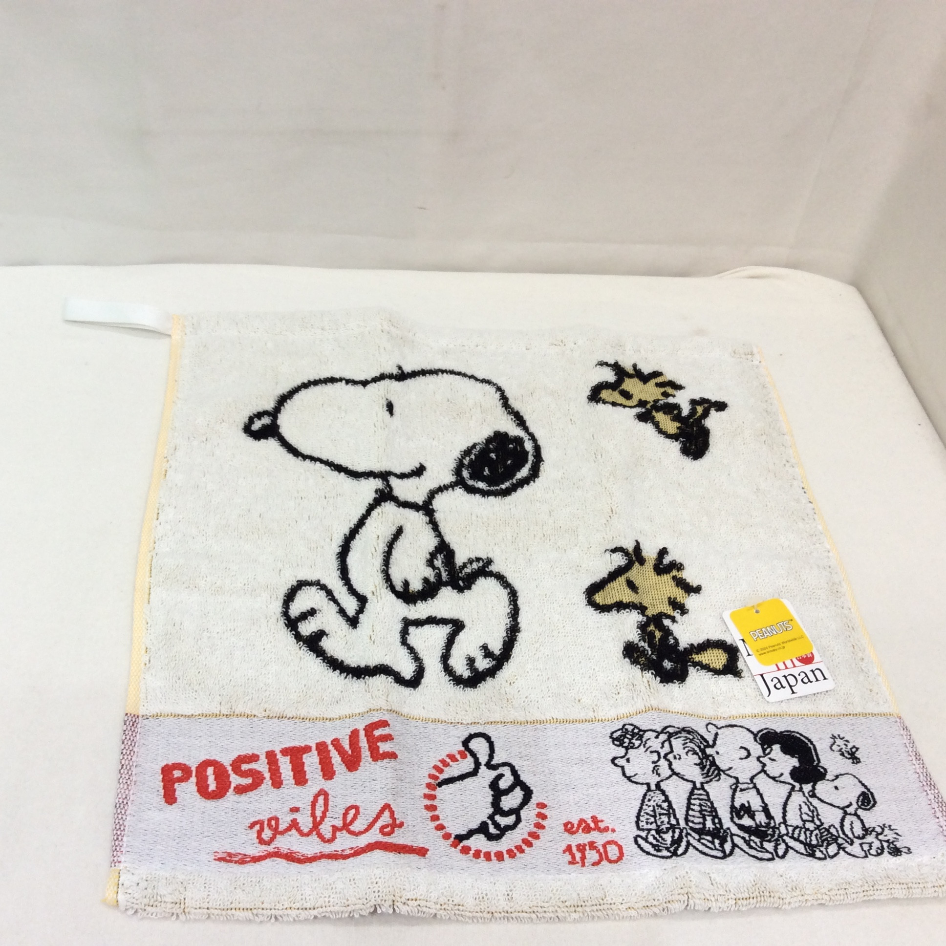 新品 スヌーピー ウオッシュタオル  ホワイト