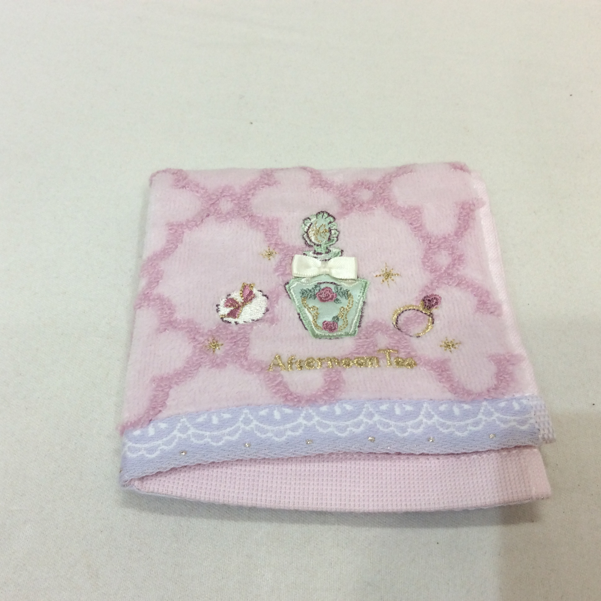 新品 アフタヌーンティー タオルハンカチ  ピンク